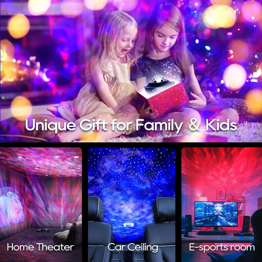 LED Starry Galaxy Projector Night Light Bluetooth Music Colorful Star Lamp Gift - Image 5