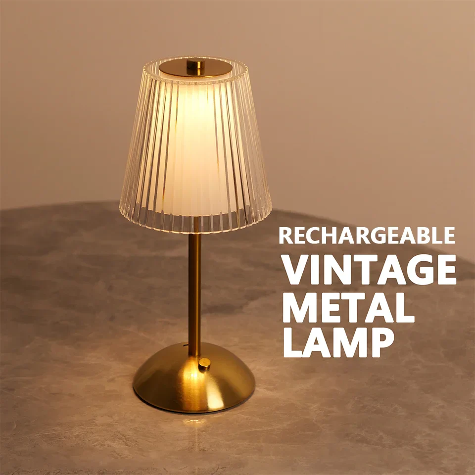 LED Touch Table Lamp Rechargeable Dimmable Bedside Light for Bedroom Bar Hotel - Image 2