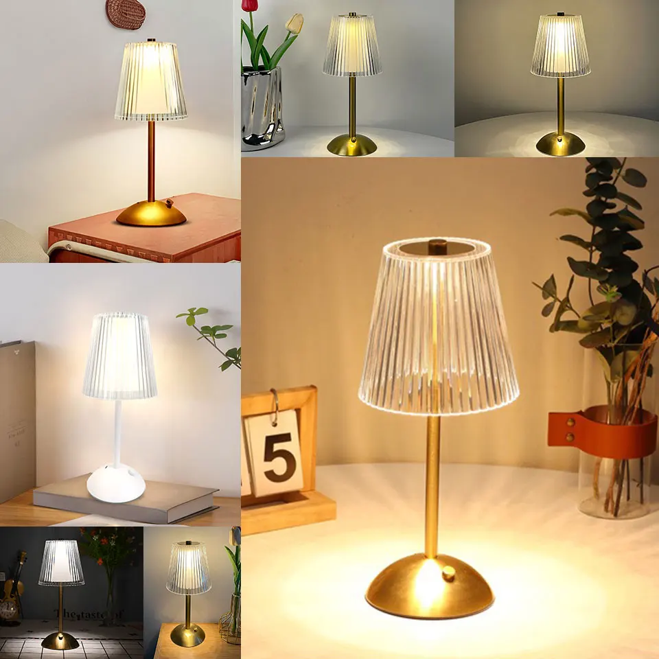 LED Touch Table Lamp Rechargeable Dimmable Bedside Light for Bedroom Bar Hotel - Image 7