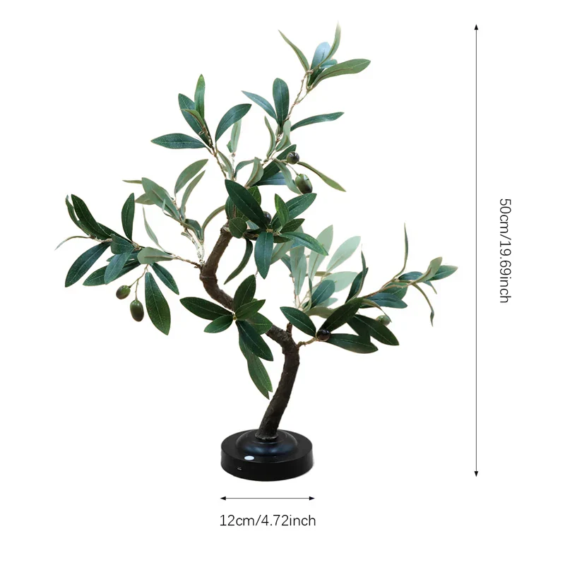 LED Tree Lights Green Battery Table Lamp Indoor Outdoor Bedroom Living Room Decor - Image 2