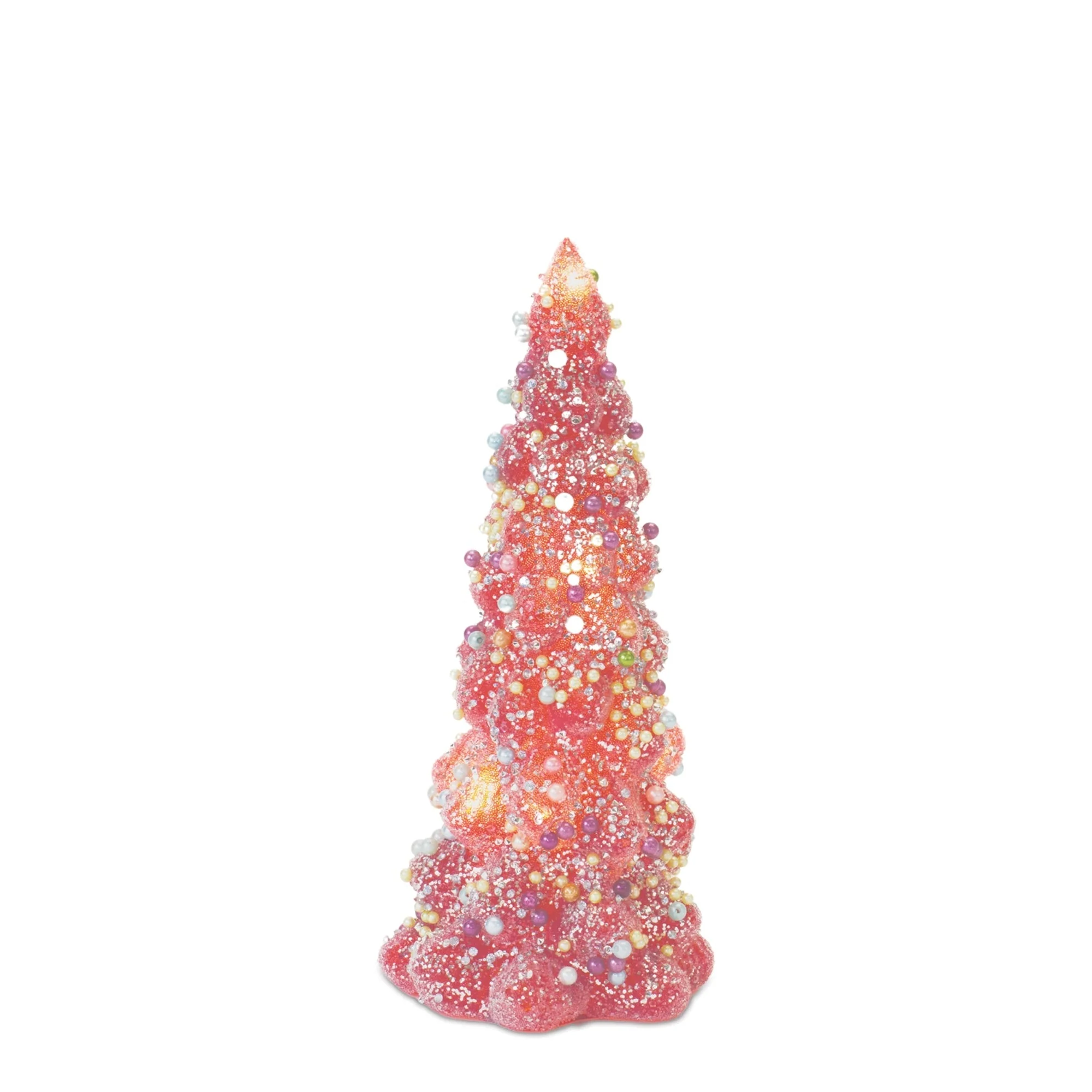 LED Tree with Rainbow Pearl Ornaments (Set of 3) - Image 3