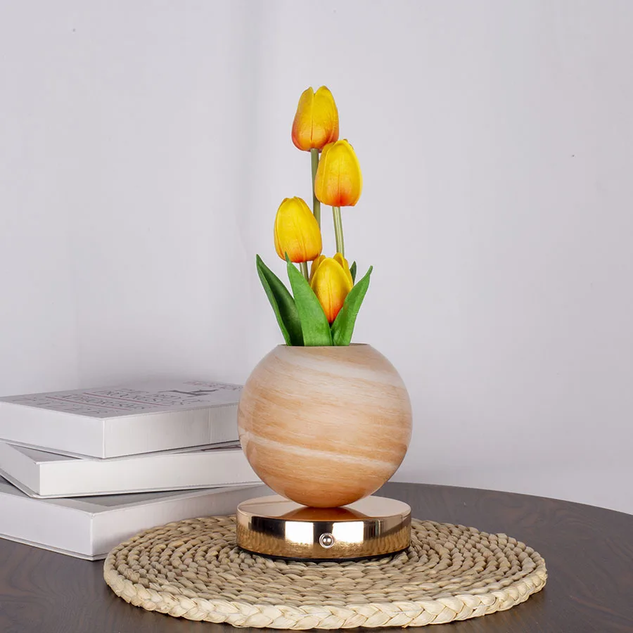LED Tulip Night Light Bedroom Ambient Desk Lamp Planet Bouquet Decor - Image 7