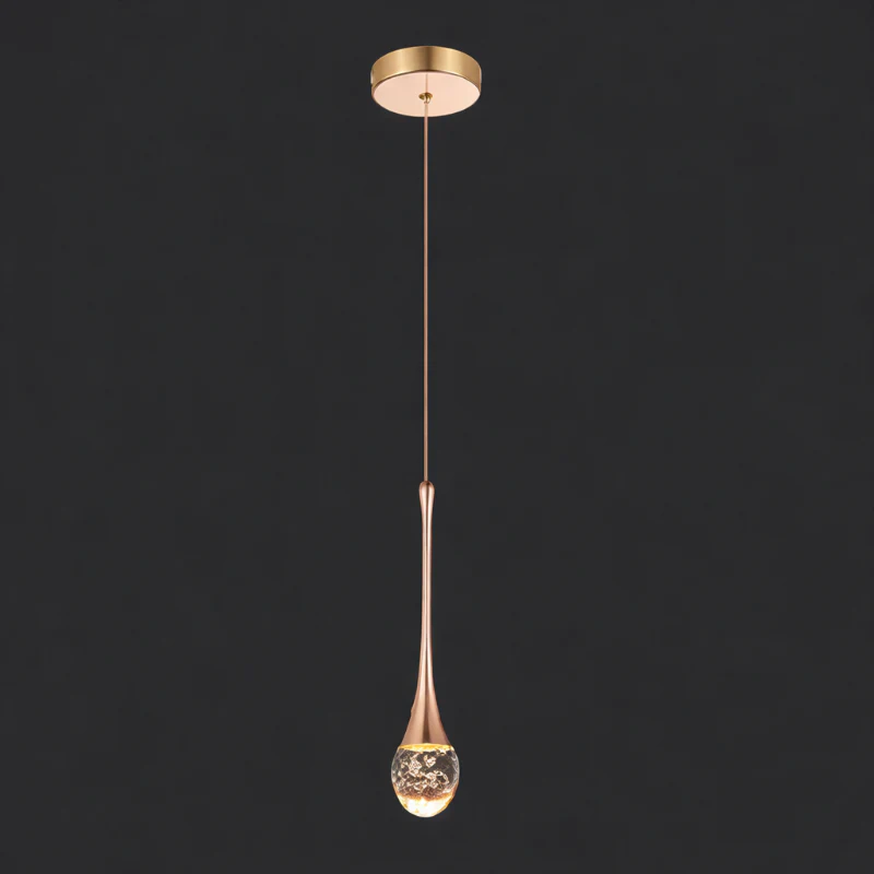LED Water Drop Bubble Pendant Light Crystal Hanging Lamp Bedroom Dining Decor - Image 19