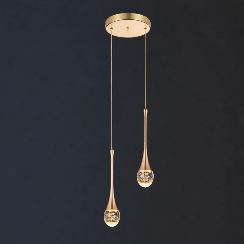 LED Water Drop Bubble Pendant Light Crystal Hanging Lamp Bedroom Dining Decor - Image 20