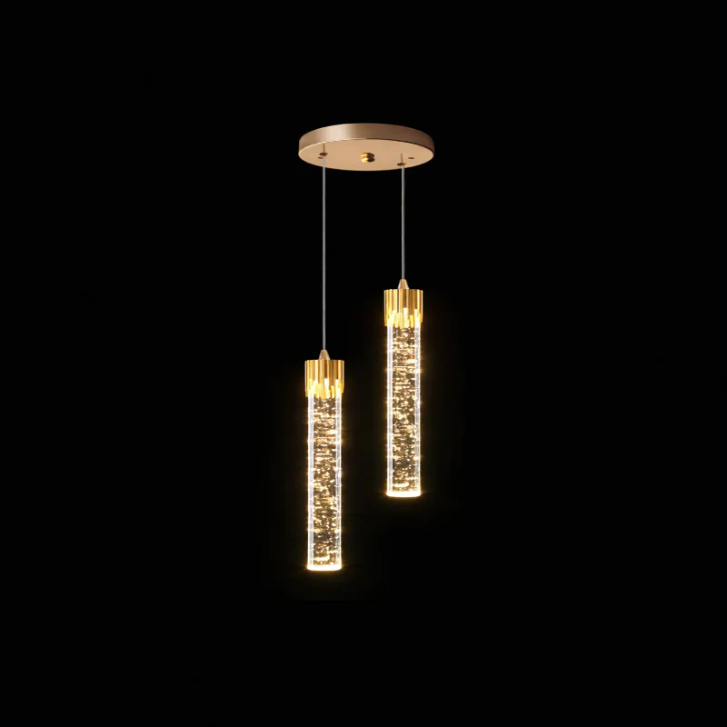 LED Water Drop Bubble Pendant Light Crystal Hanging Lamp Bedroom Dining Decor - Image 23