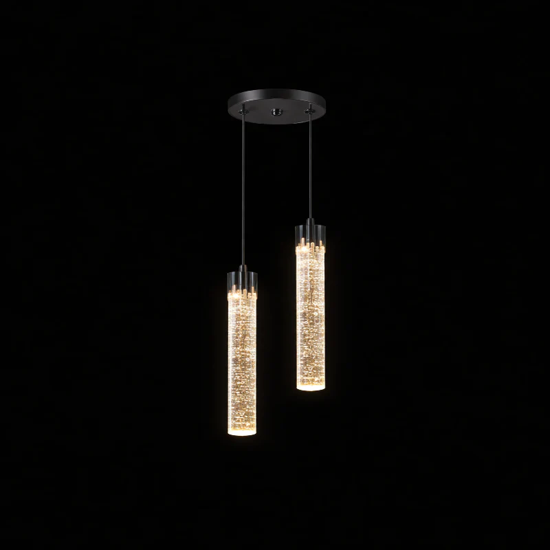 LED Water Drop Bubble Pendant Light Crystal Hanging Lamp Bedroom Dining Decor - Image 24