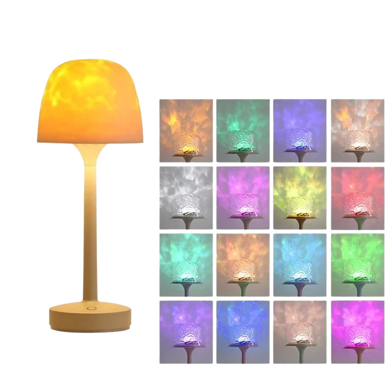 LED Water Ripple Desk Lamp Romantic Night Light Projection Bedroom Couple Gift - Image 7