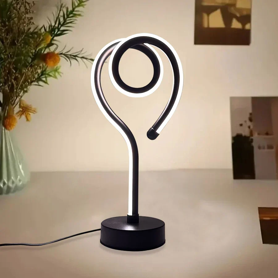 LED Water Ripple Nightlight USB Rechargeable RGB Table Lamp with Remote Control - Image 4