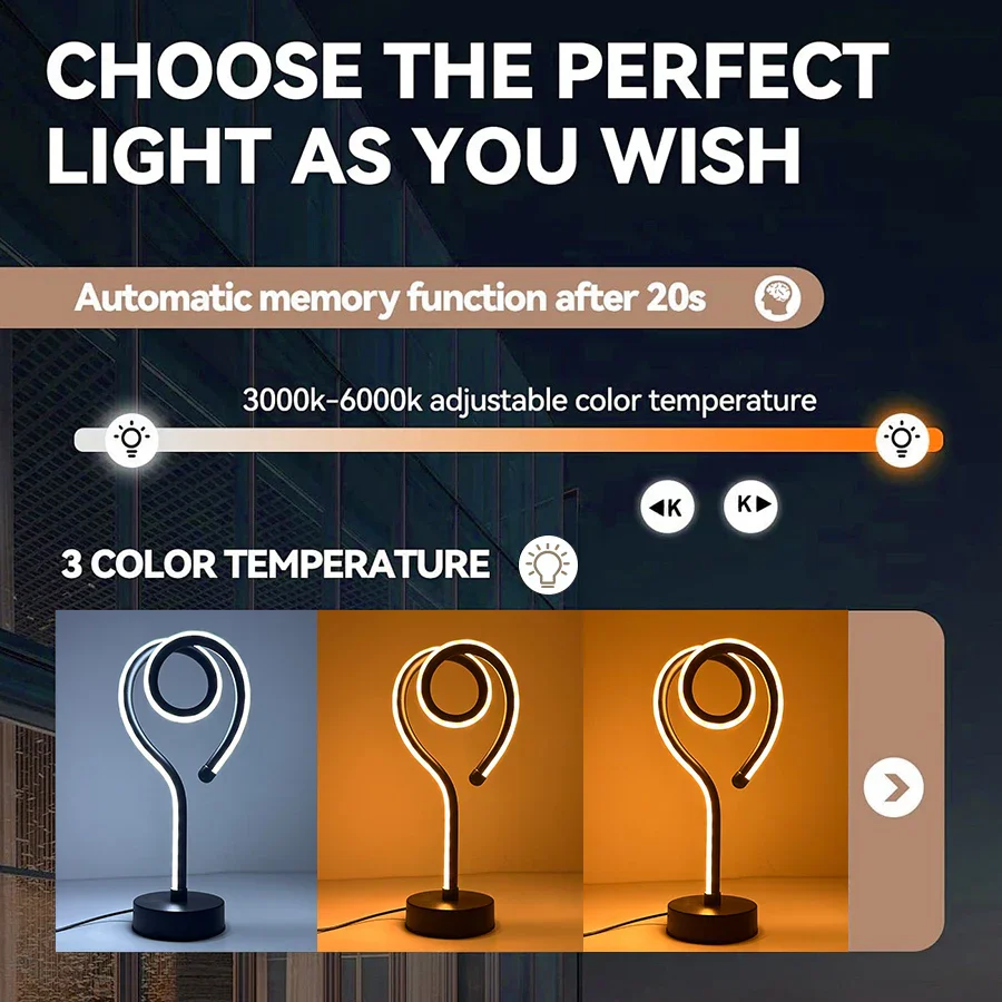 LED Water Ripple Nightlight USB Rechargeable RGB Table Lamp with Remote Control - Image 5