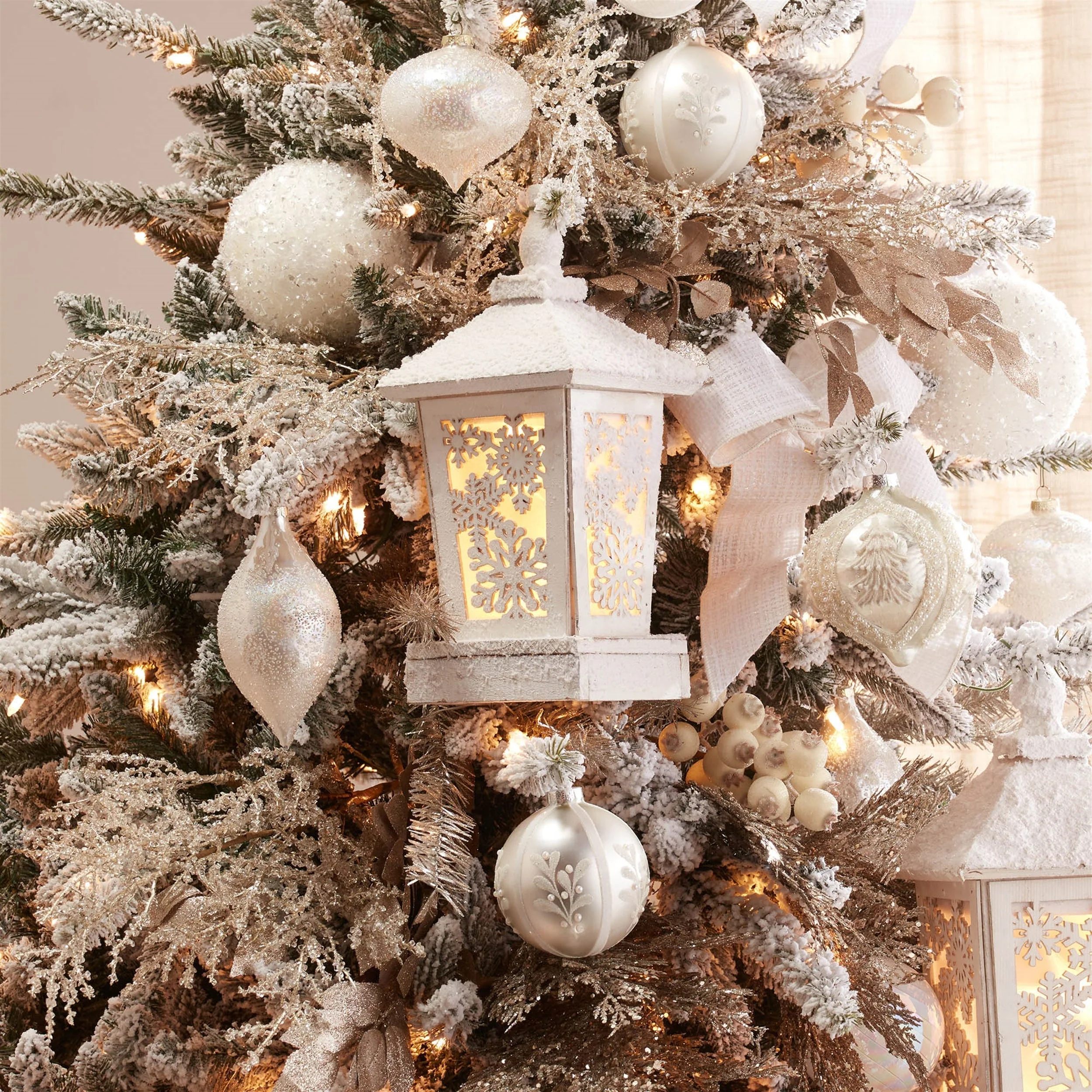 LED Winter Lantern 14"H - Image 2