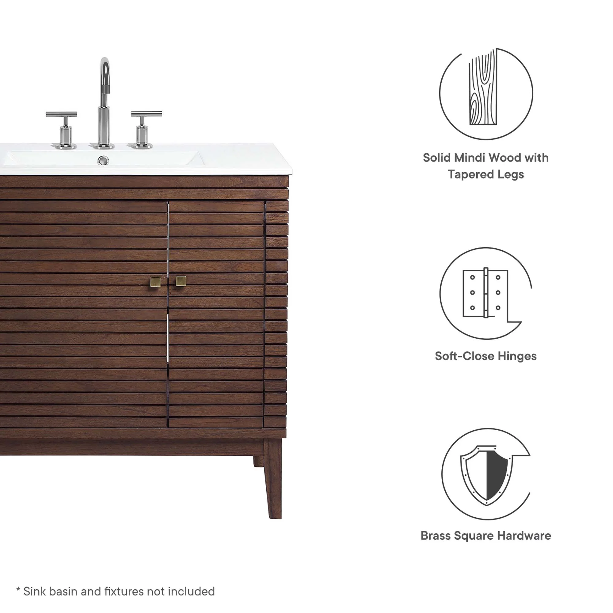 Ledger 36" Wood Bathroom Vanity Cabinet by Modway - Image 2
