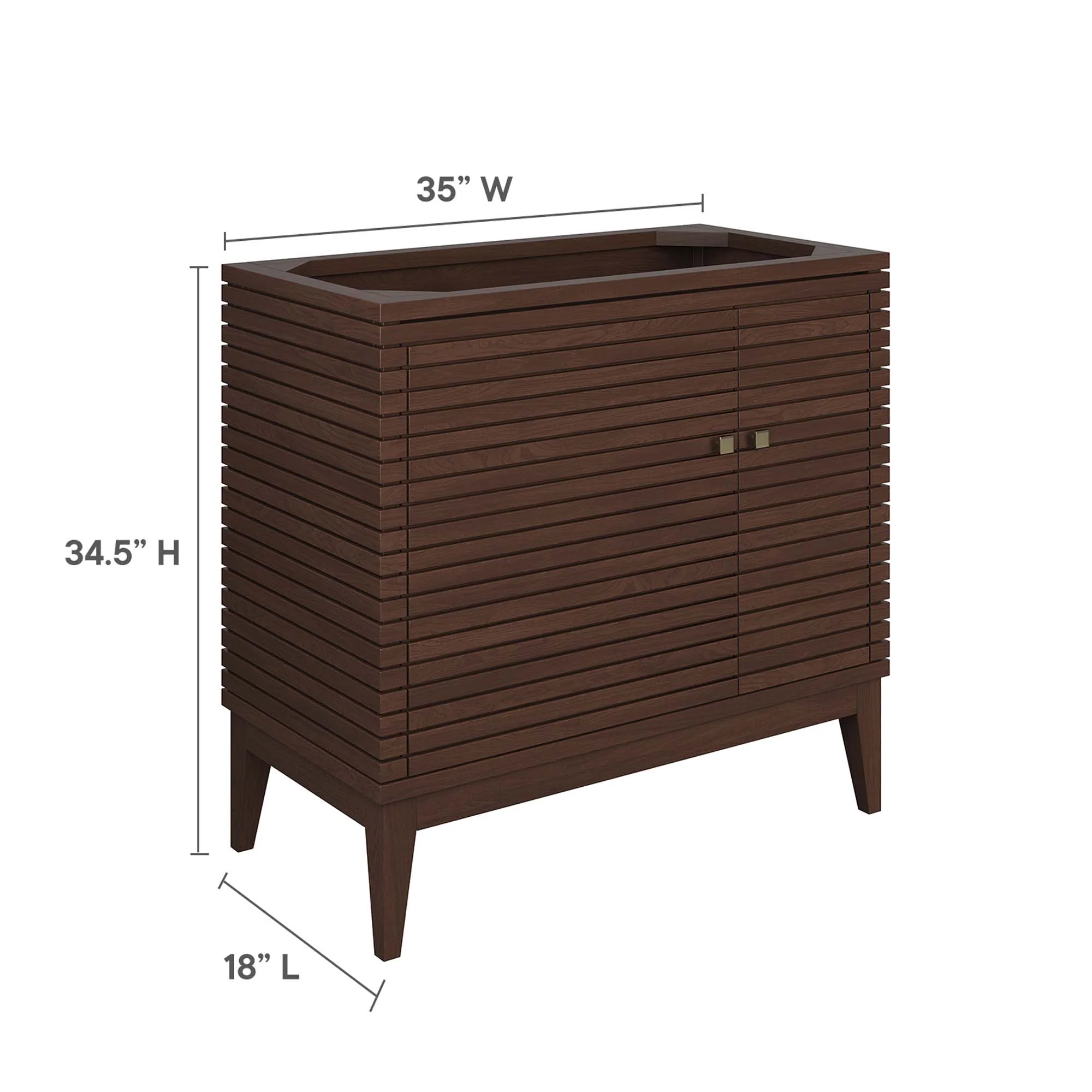 Ledger 36" Wood Bathroom Vanity Cabinet by Modway - Image 3