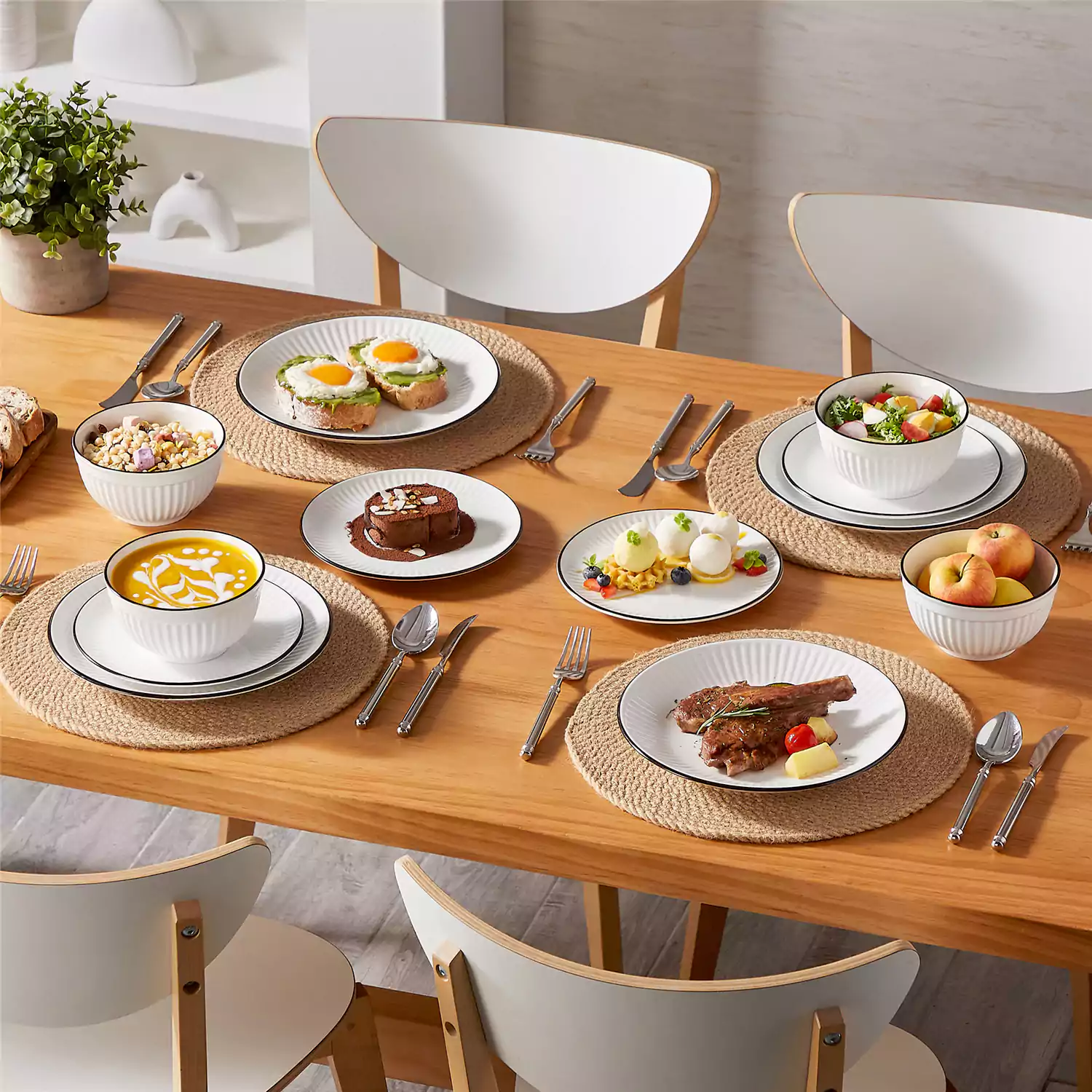 Leila 12 Piece Dinnerware Set - Image 25