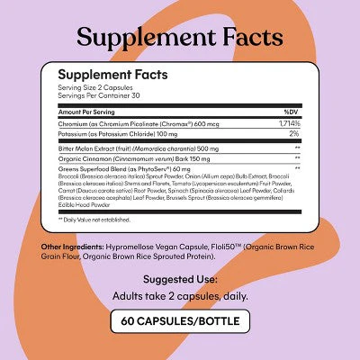 Lemme Curb Glucose and Cravings Support Capsules 60ct - Image 6