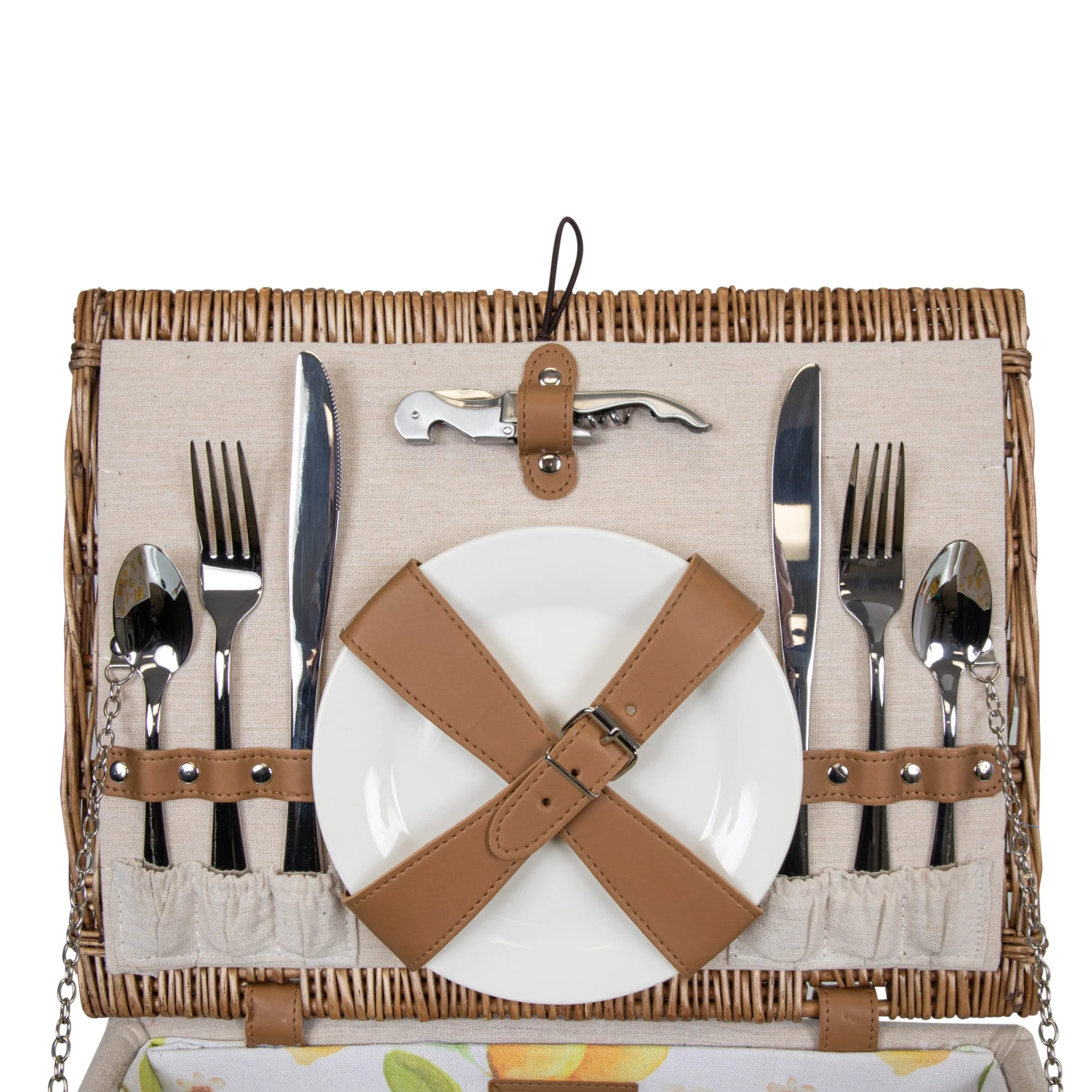 Lemongrove Picnic Basket for 2 - Bees & Lemons - Image 18