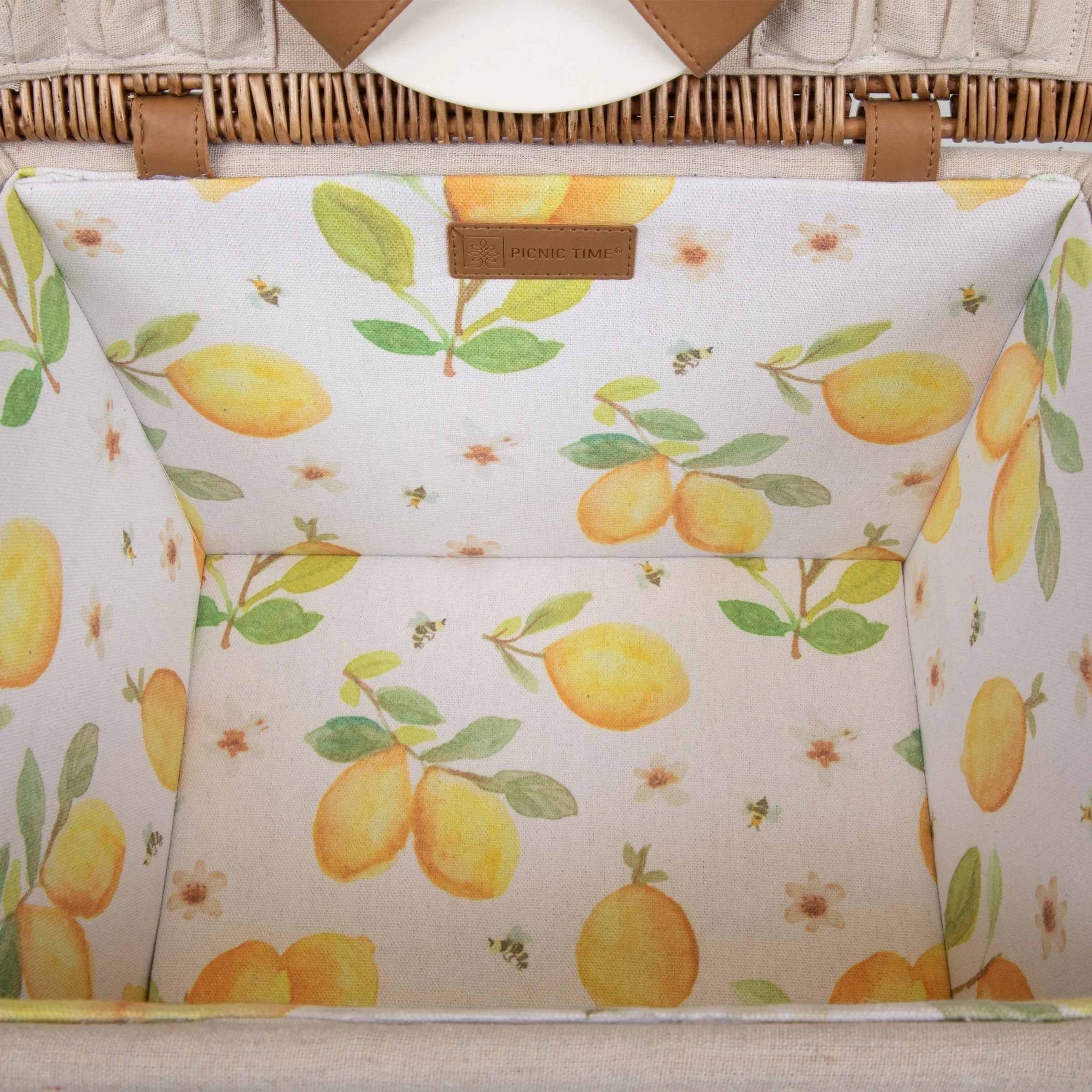 Lemongrove Picnic Basket for 2 - Bees & Lemons - Image 19