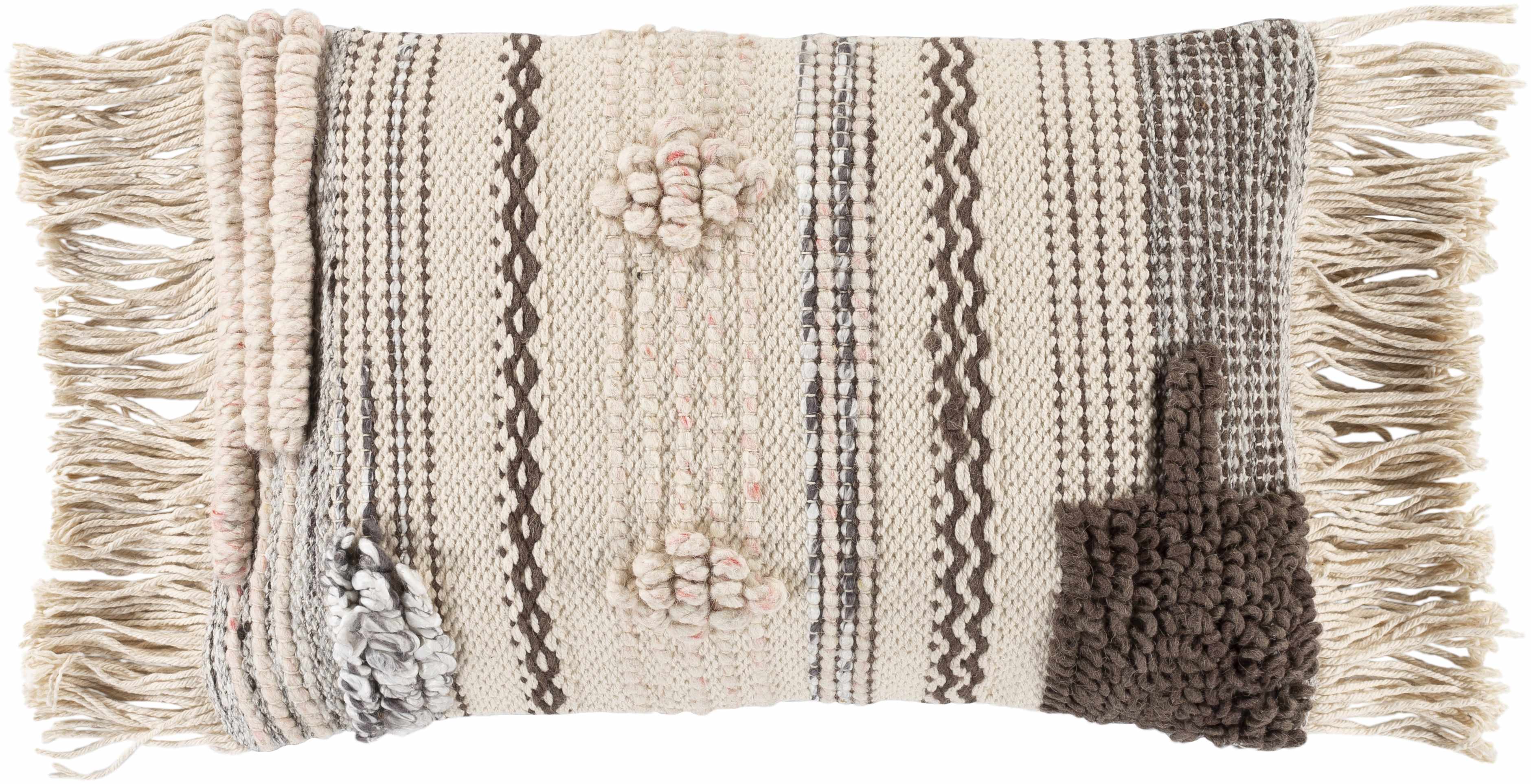Lenorah Pink&White Textured Throw Pillow - Clearance - Image 5