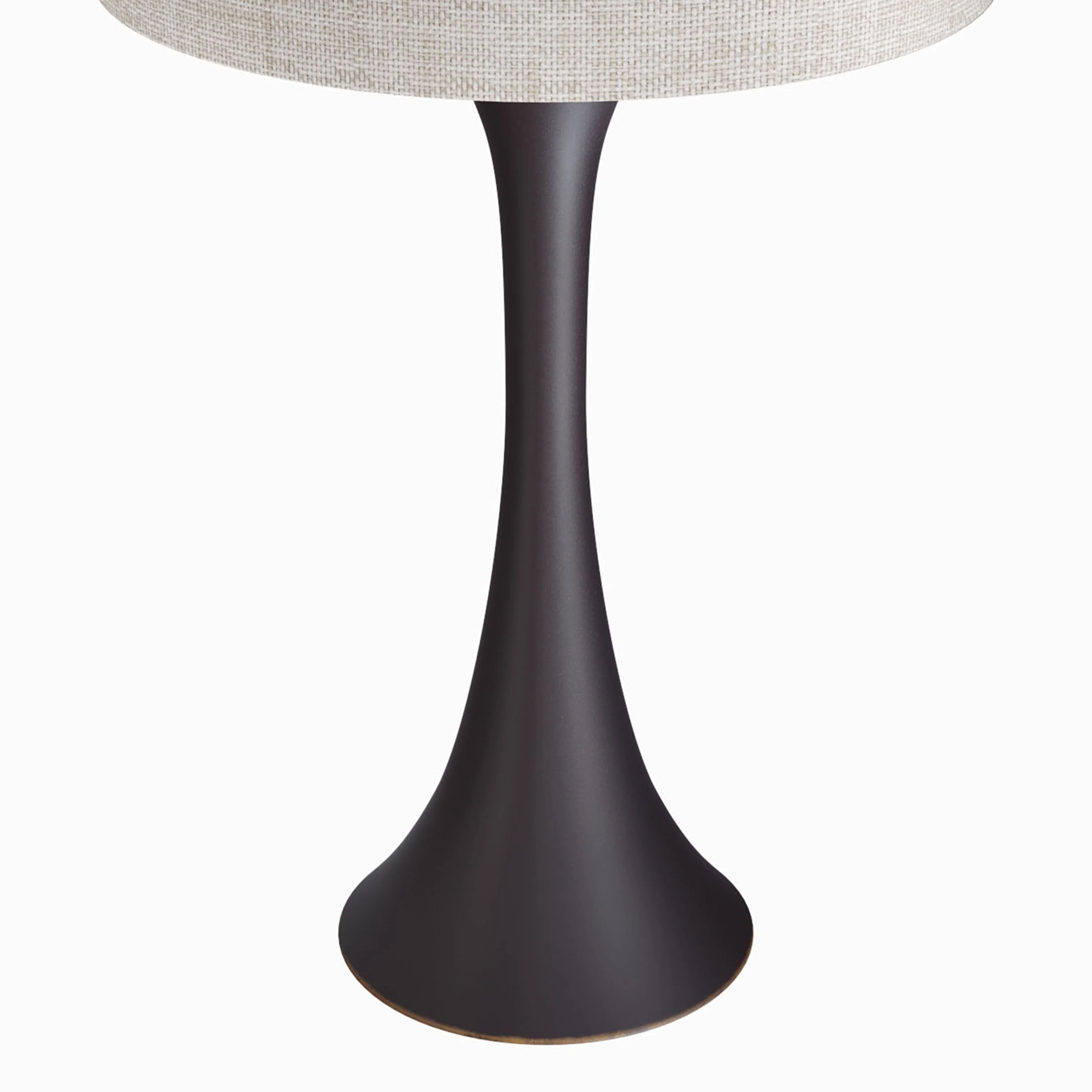 Lenuxe 24" Contemporary Metal Table Lamp Set in Oil Rubbed Bronze with Natural Linen Shade - Image 5