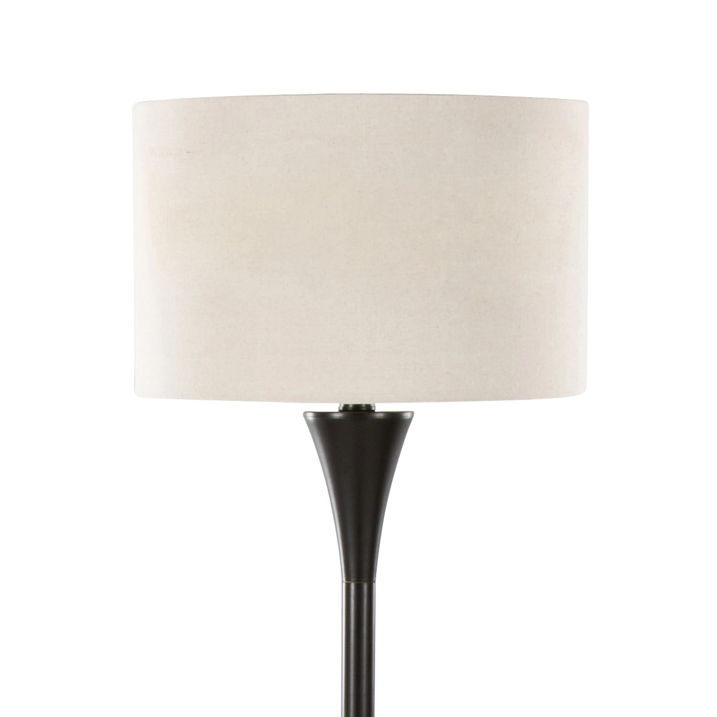Lenuxe 65" Contemporary Metal Floor Lamp in Oil Rubbed Bronze with Natural Linen Shade - Image 3