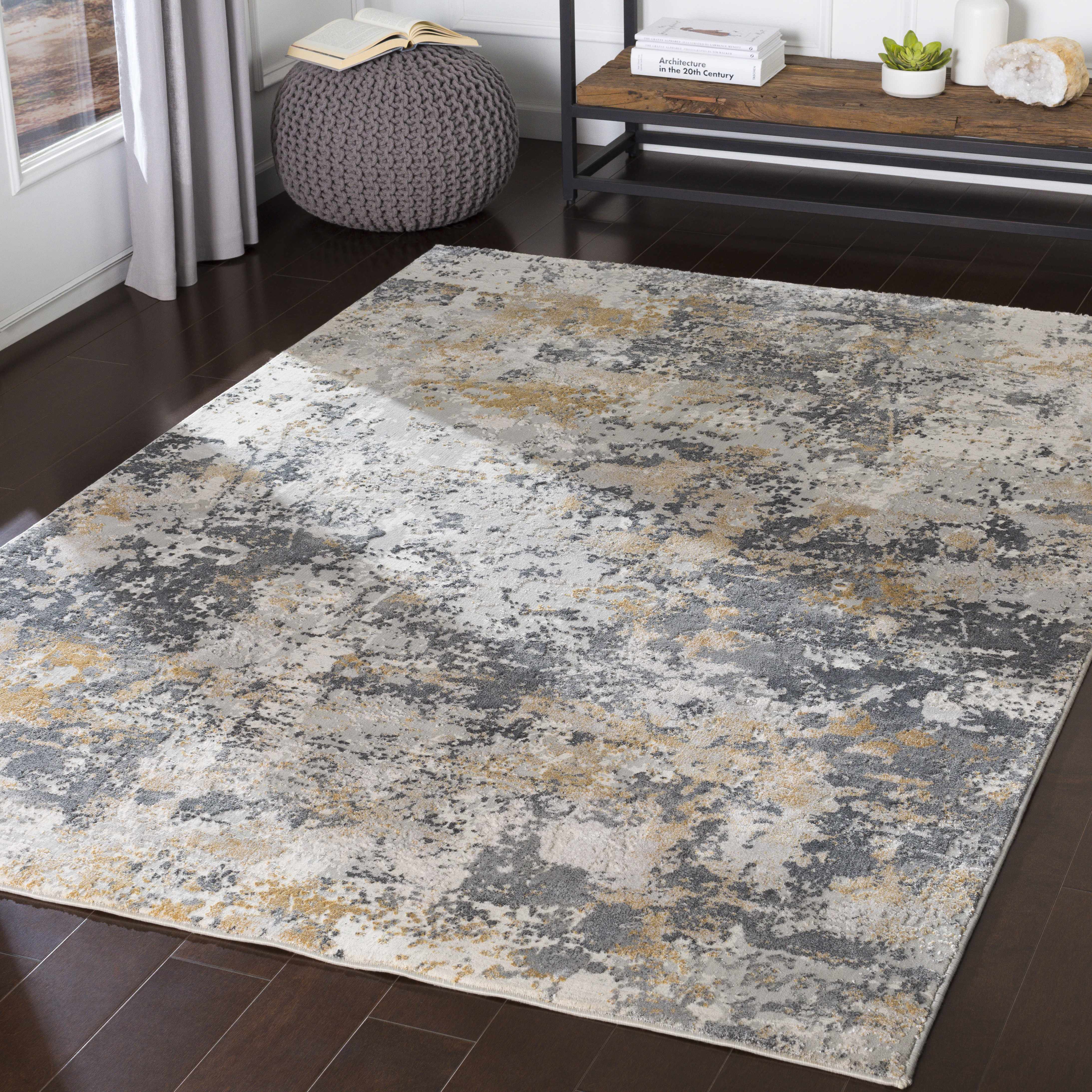 Lenzburg Faux Silk Abstract Rug - Image 17