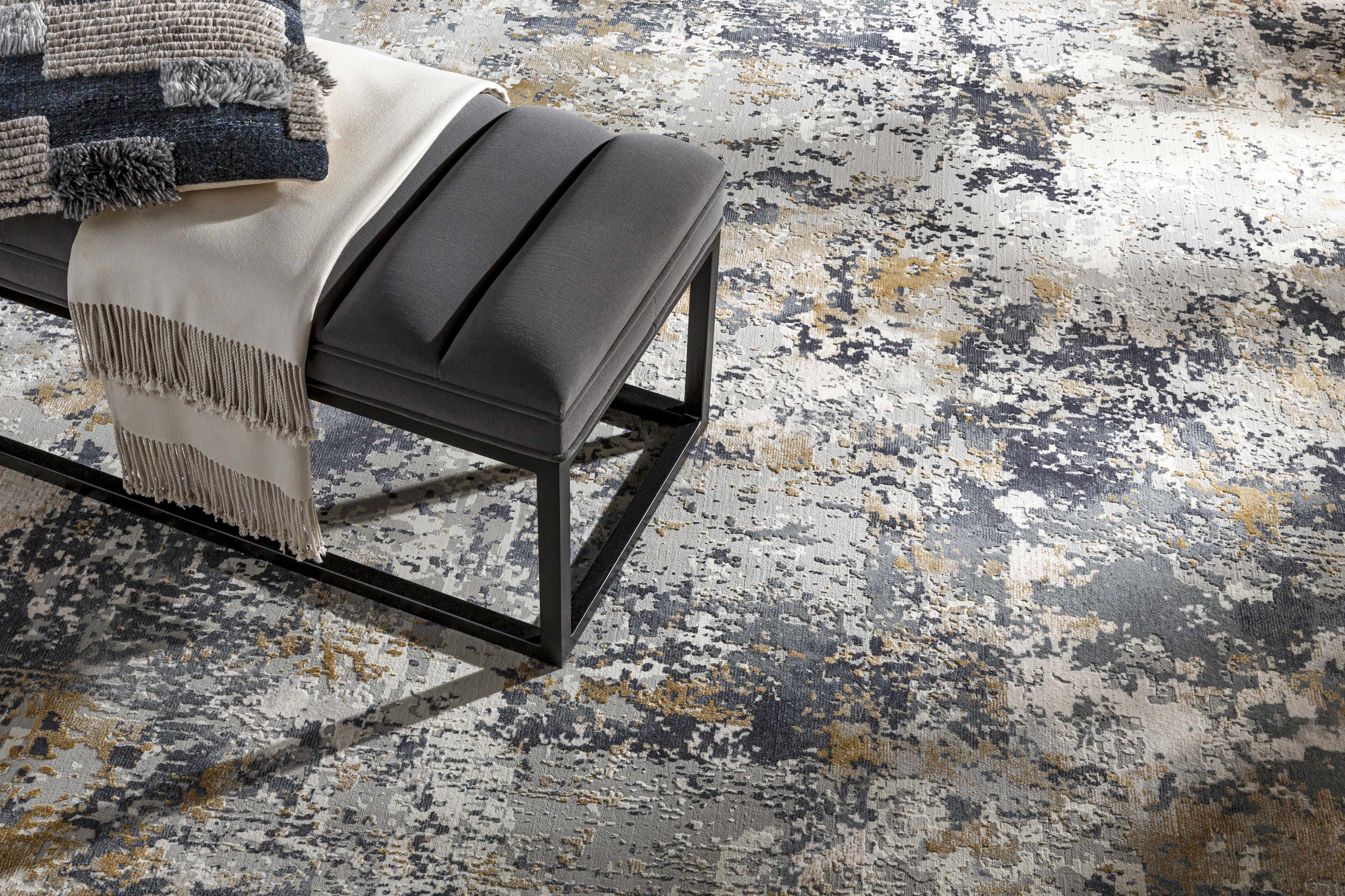Lenzburg Faux Silk Abstract Rug - Image 4