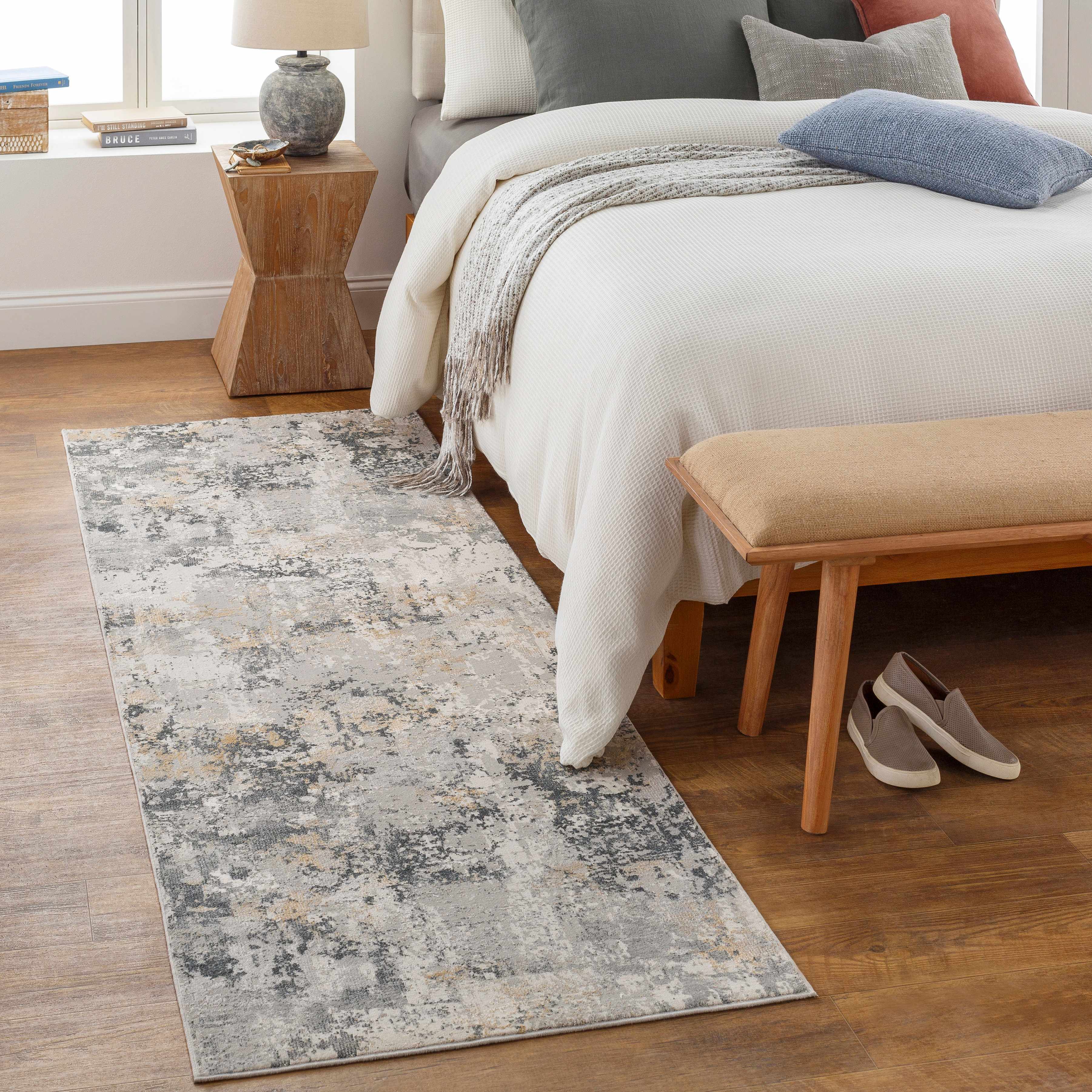 Lenzburg Faux Silk Abstract Rug - Image 6