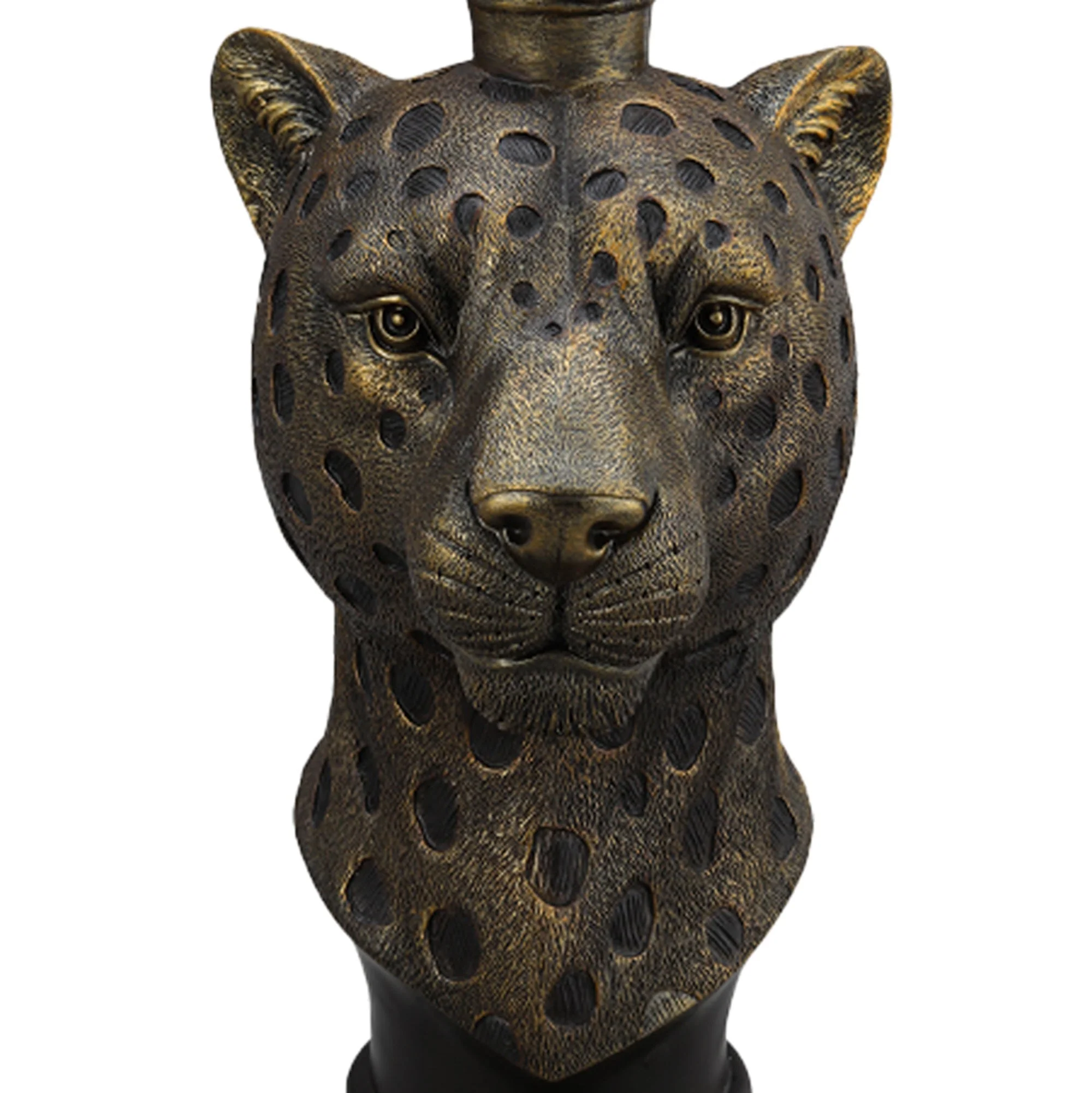 Leopard Head Accent Table Animal Statue End Table - Image 8
