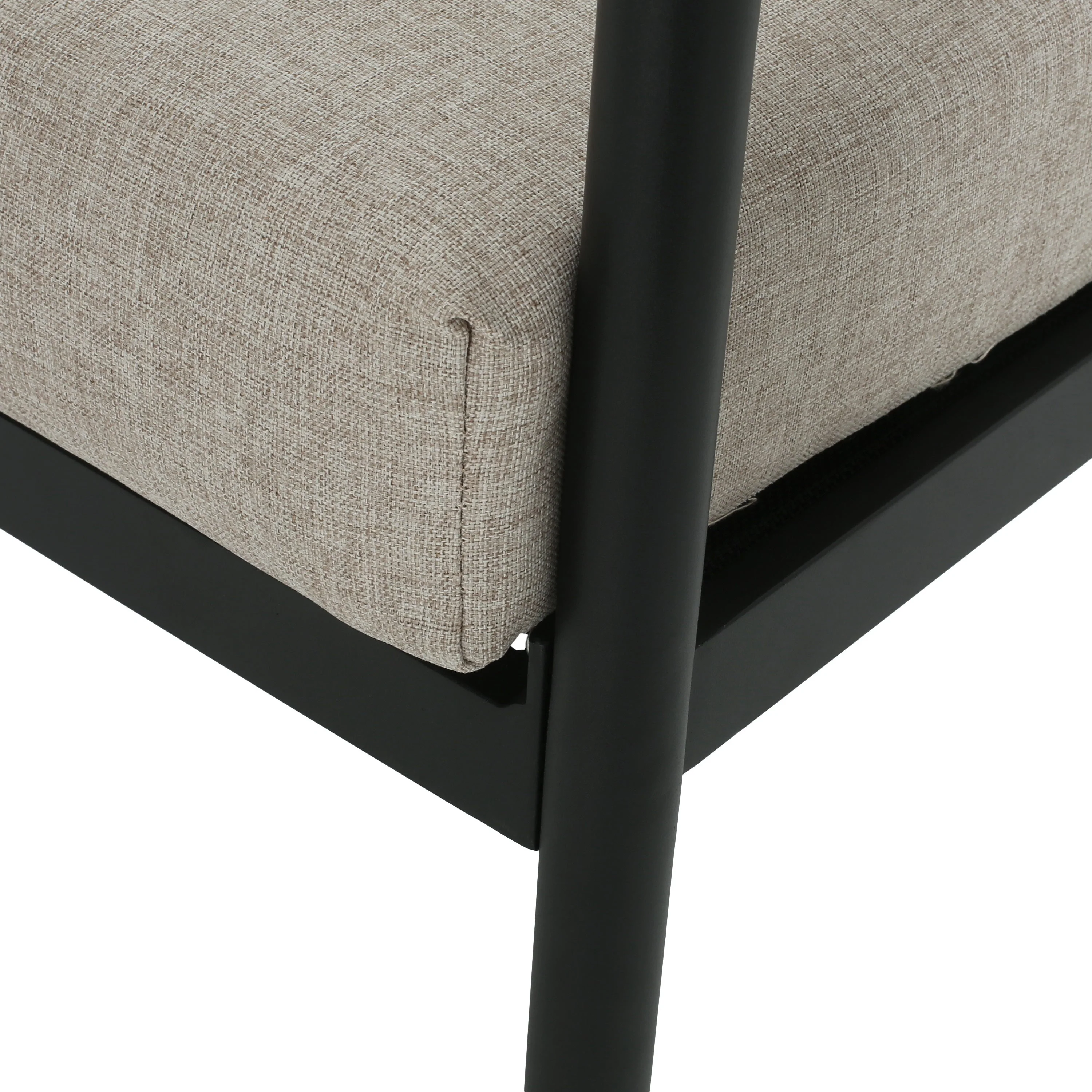 Leora Modern Minimalist Round Tube Sofa Chair with Cushions - Image 11