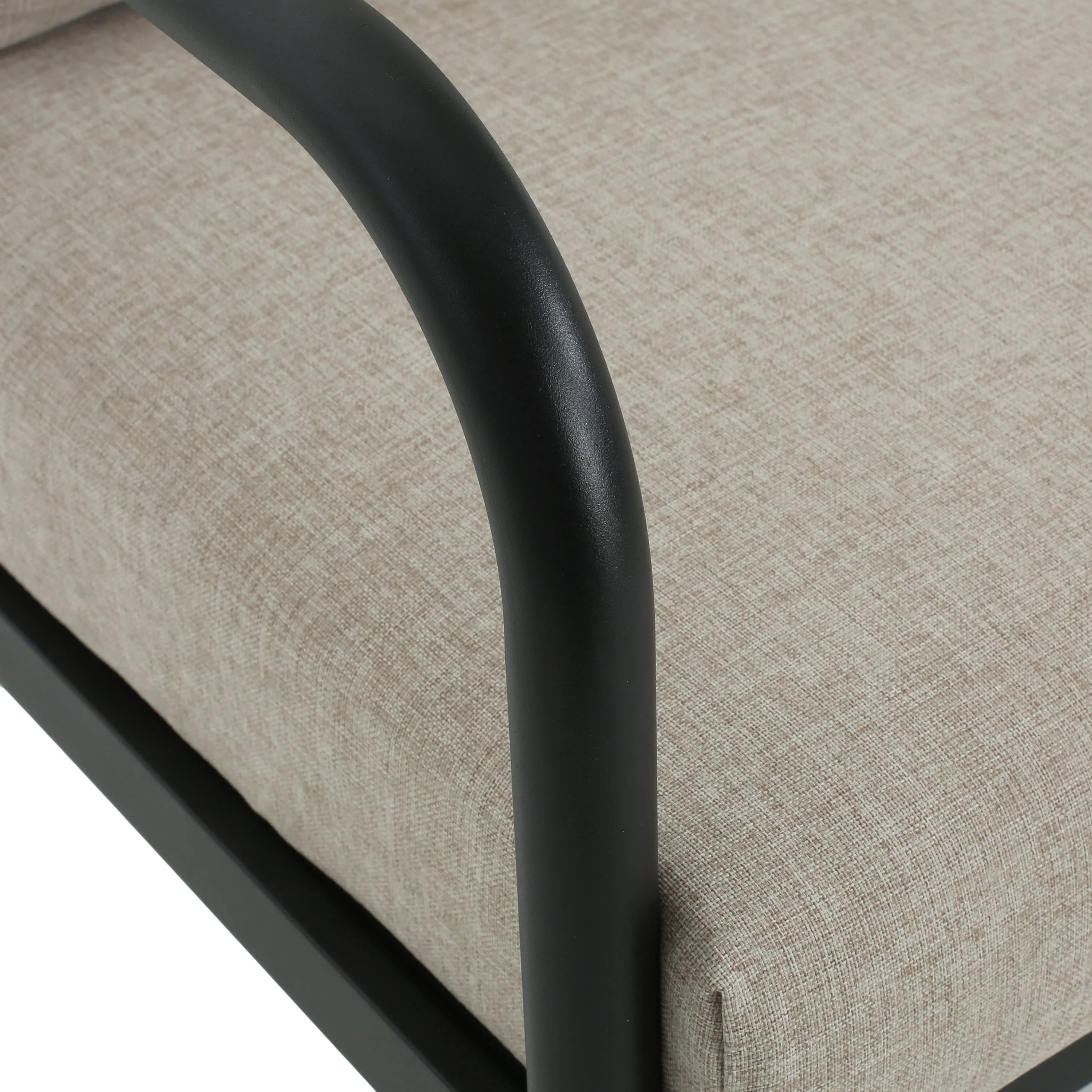 Leora Modern Minimalist Round Tube Sofa Chair with Cushions - Image 14