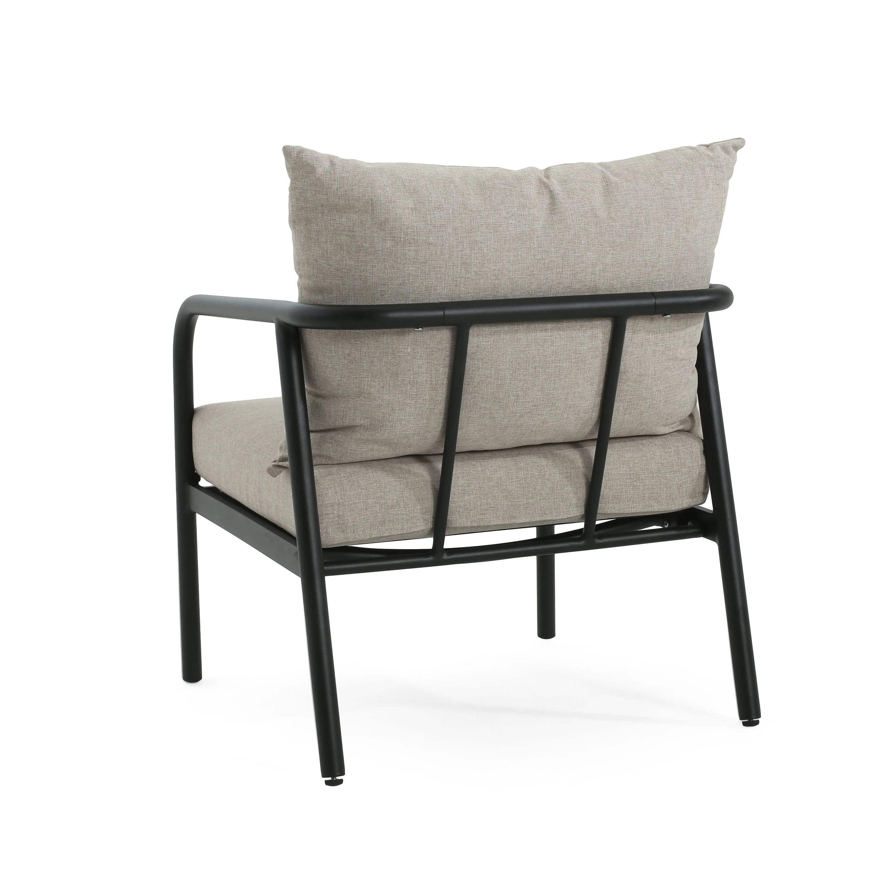 Leora Modern Minimalist Round Tube Sofa Chair with Cushions - Image 15