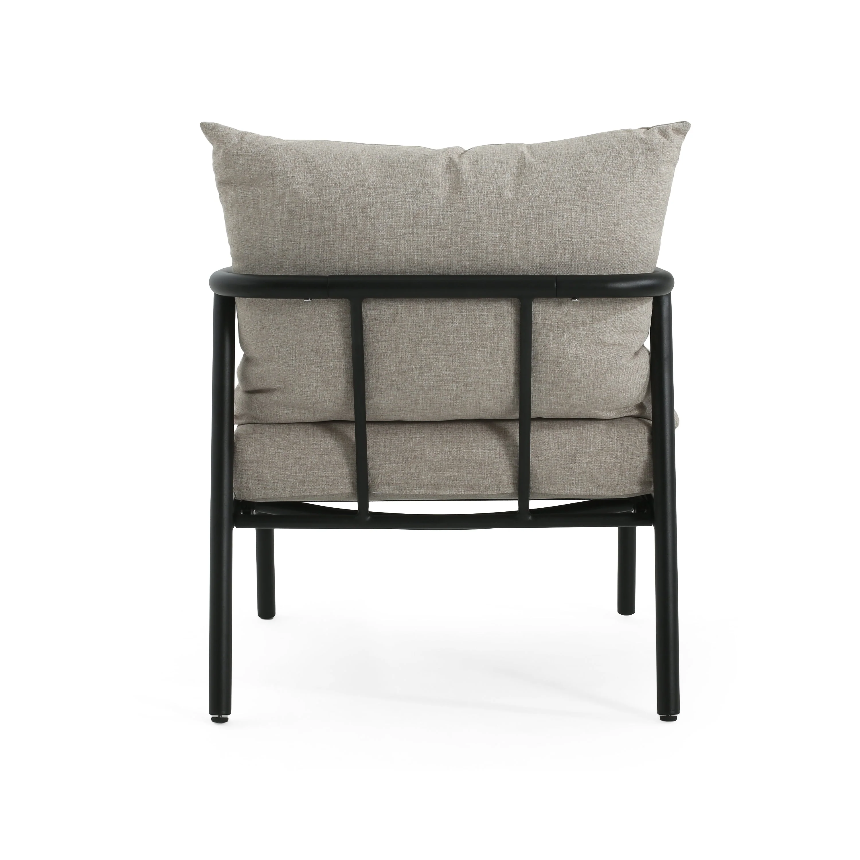 Leora Modern Minimalist Round Tube Sofa Chair with Cushions - Image 16