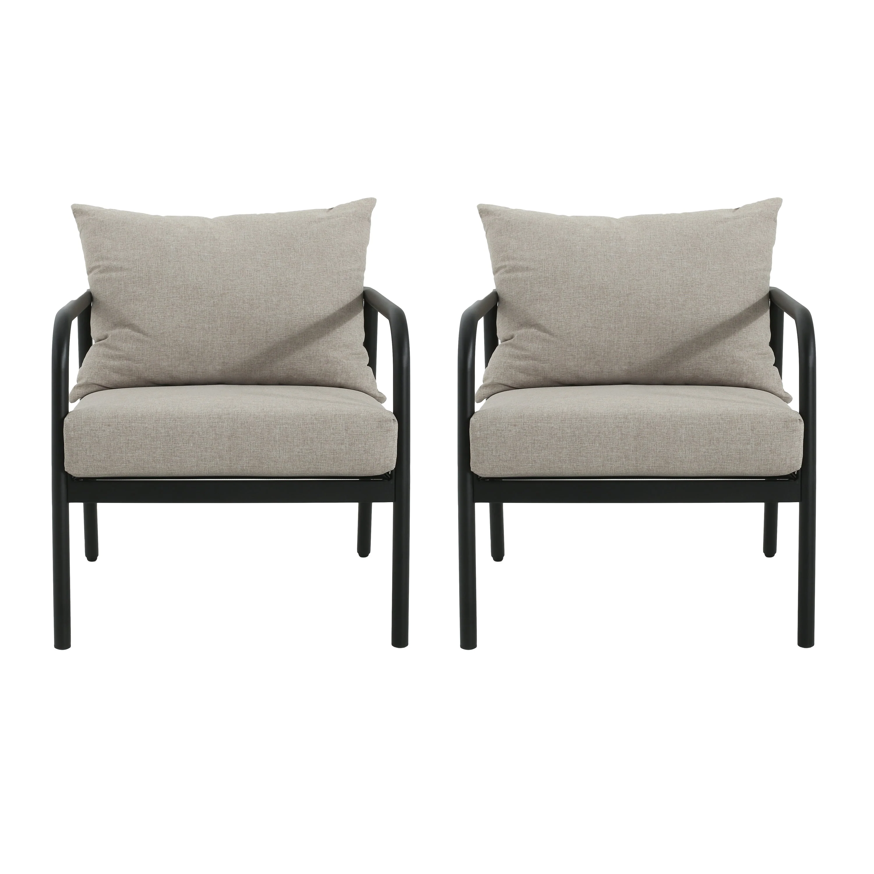 Leora Modern Minimalist Round Tube Sofa Chair with Cushions - Image 4