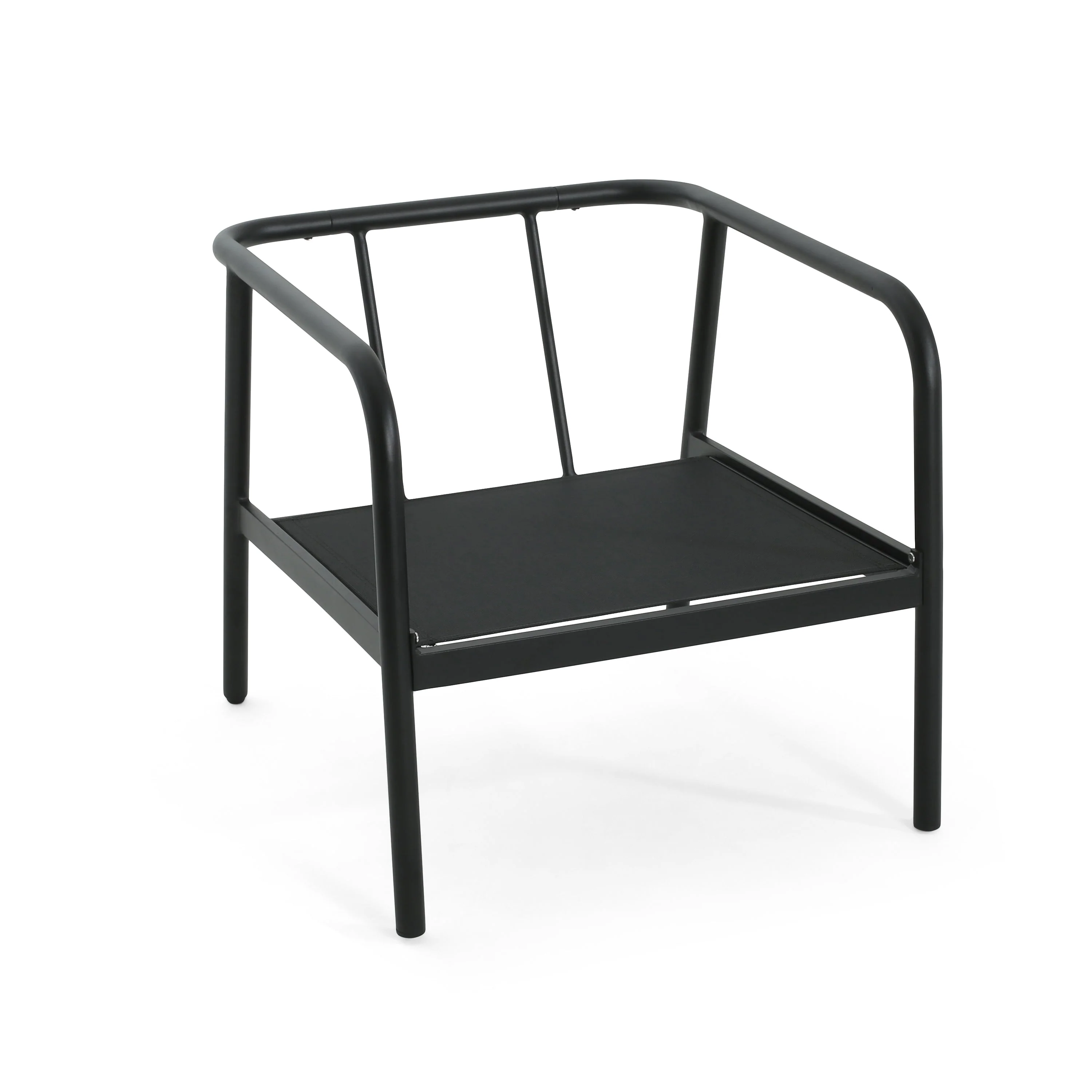 Leora Modern Minimalist Round Tube Sofa Chair with Cushions - Image 6