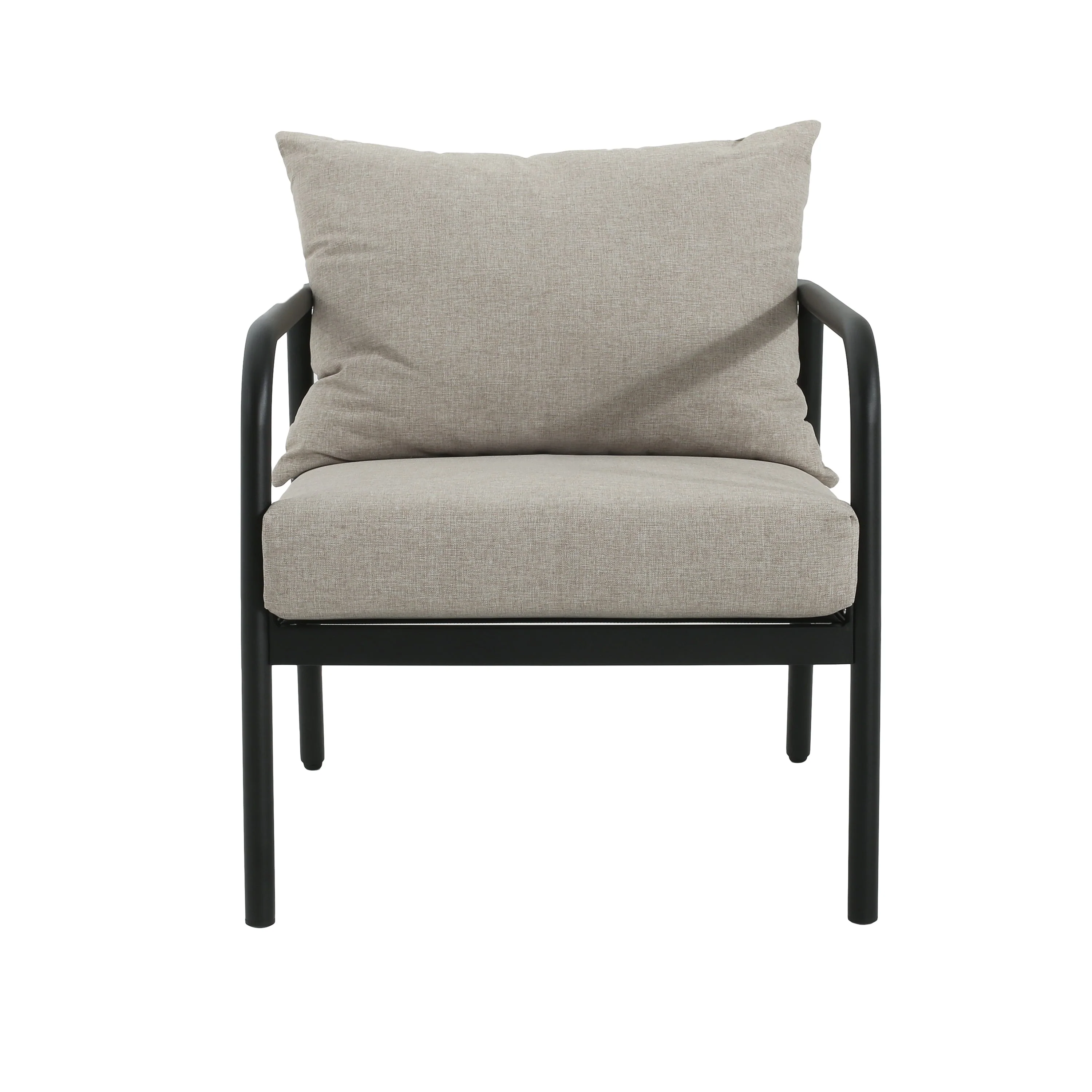 Leora Modern Minimalist Round Tube Sofa Chair with Cushions - Image 9