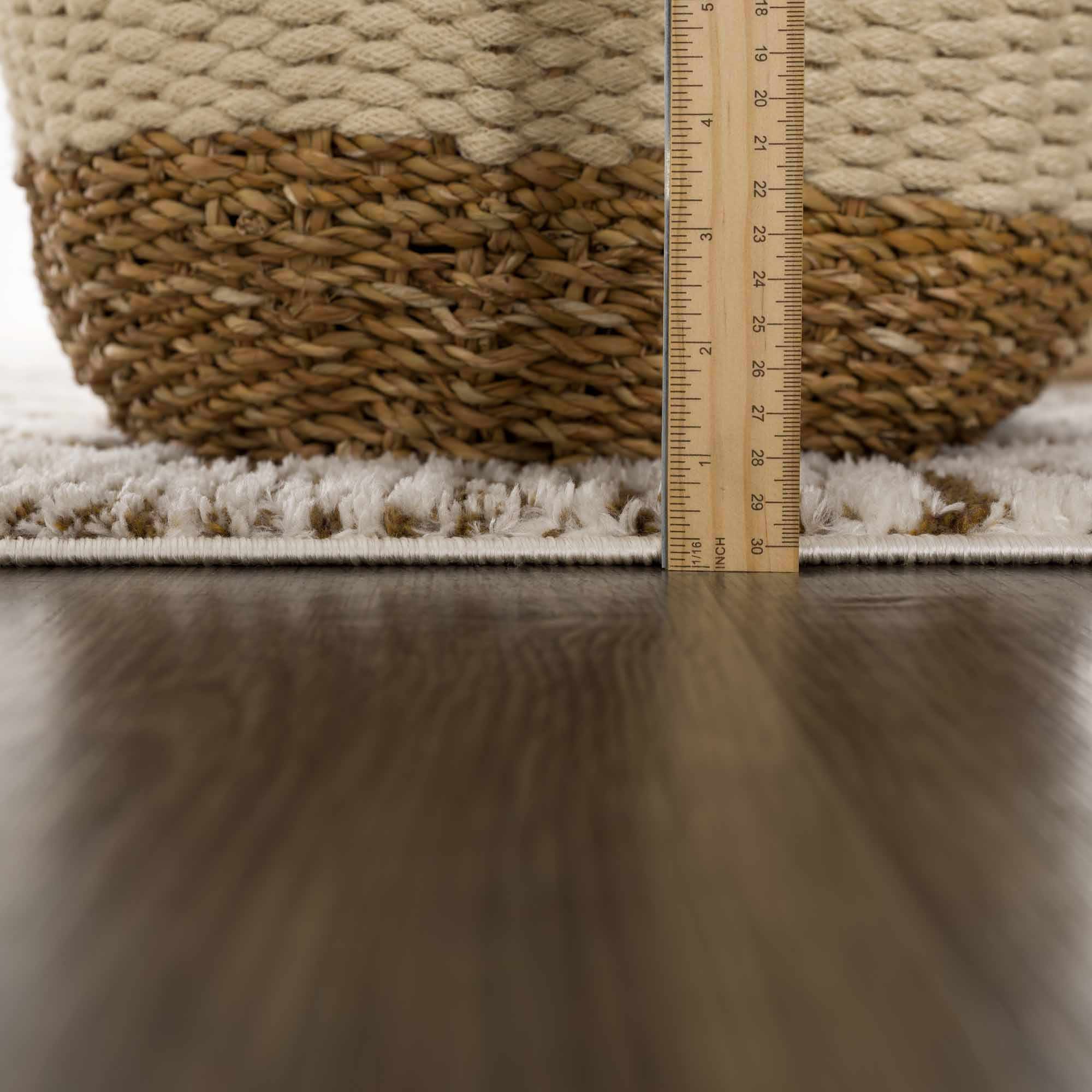 Leryn Brown Checkered Plush Rug - Image 12
