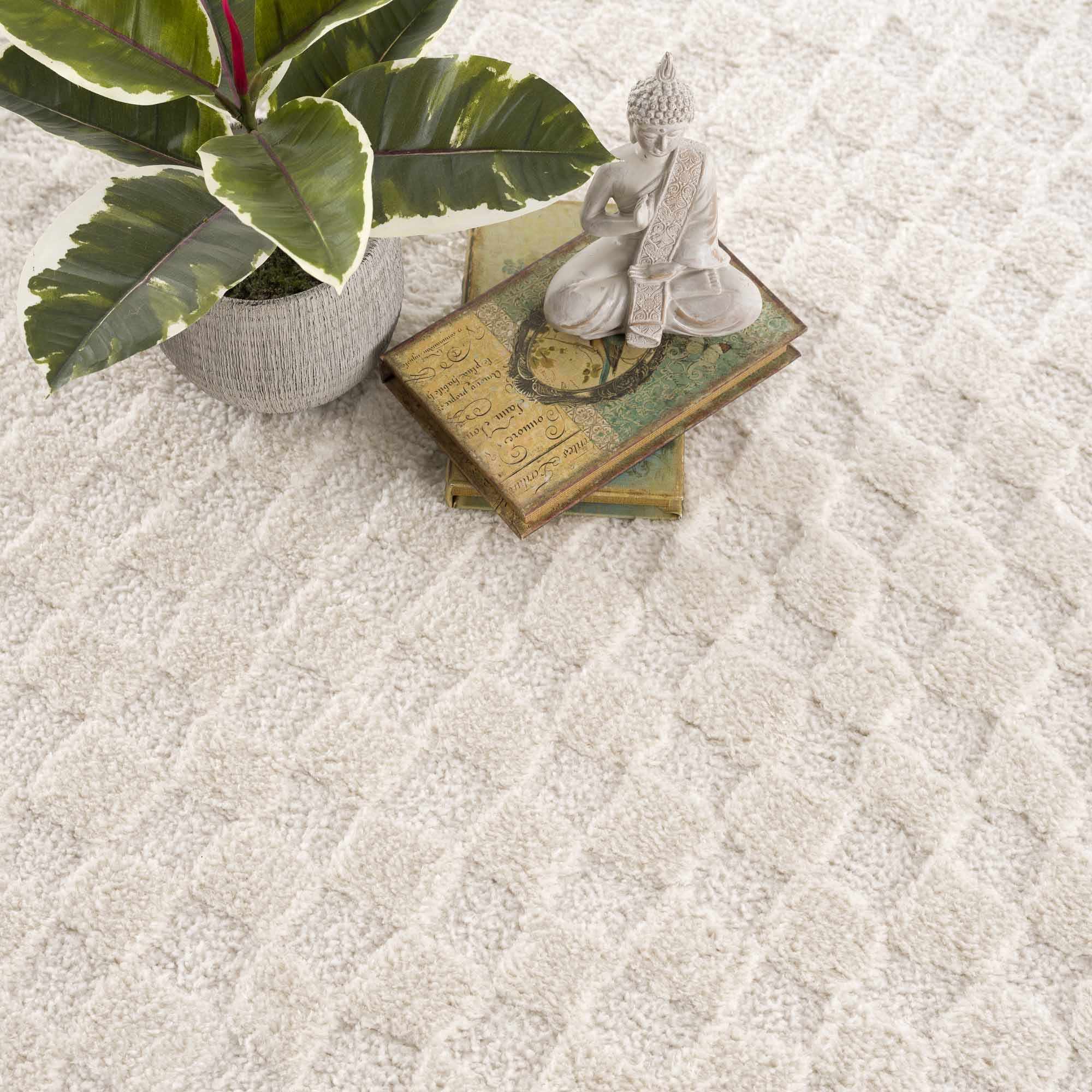Leryn Ivory Checkered Area Rug - Image 11