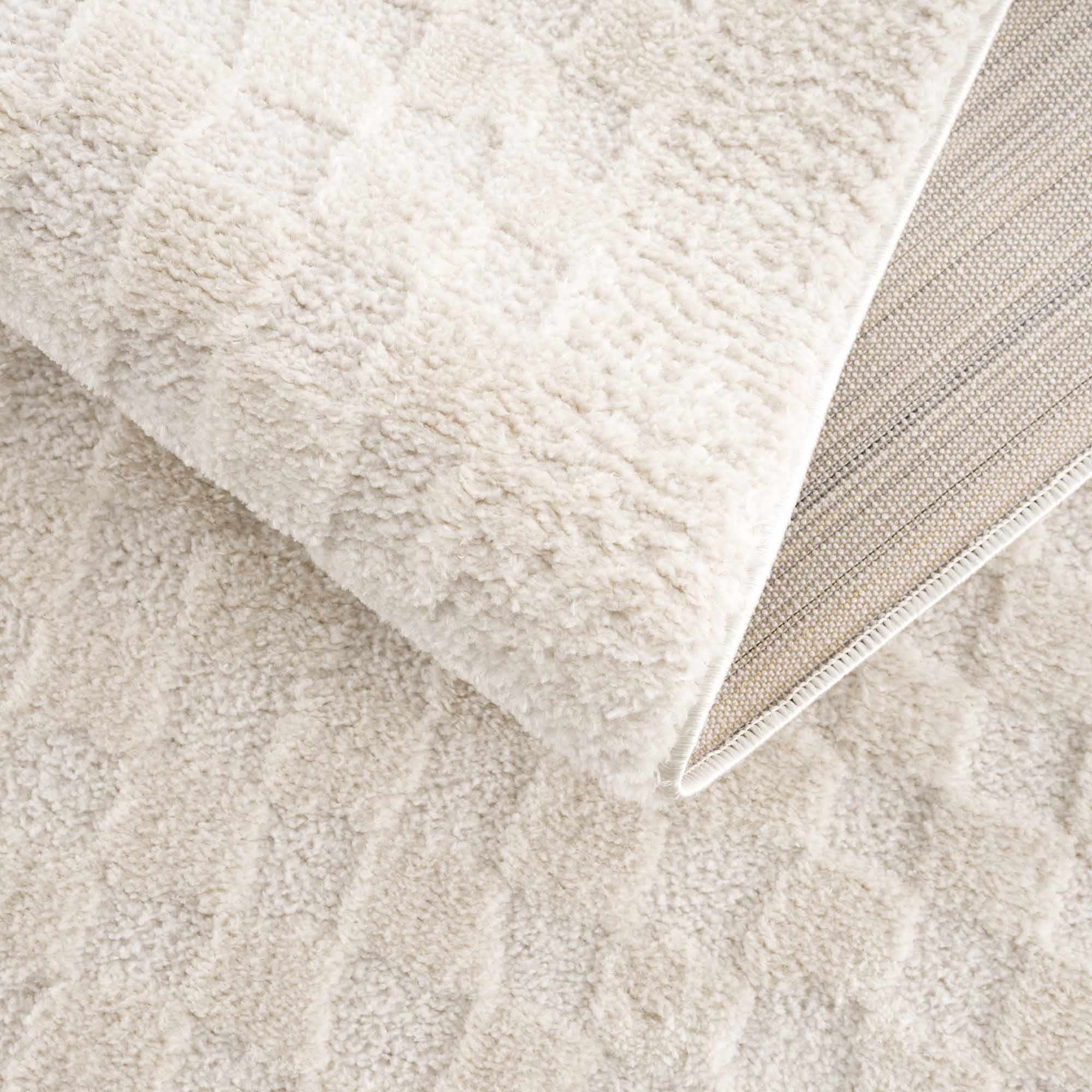Leryn Ivory Checkered Area Rug - Image 16