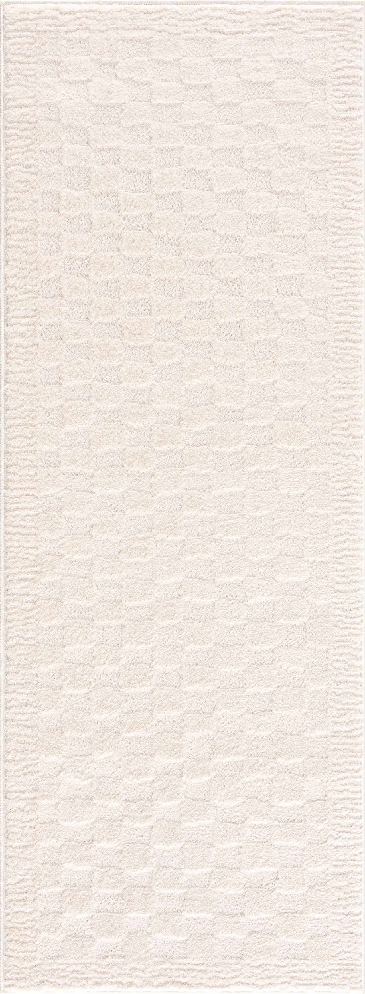 Leryn Ivory Checkered Area Rug - Image 9