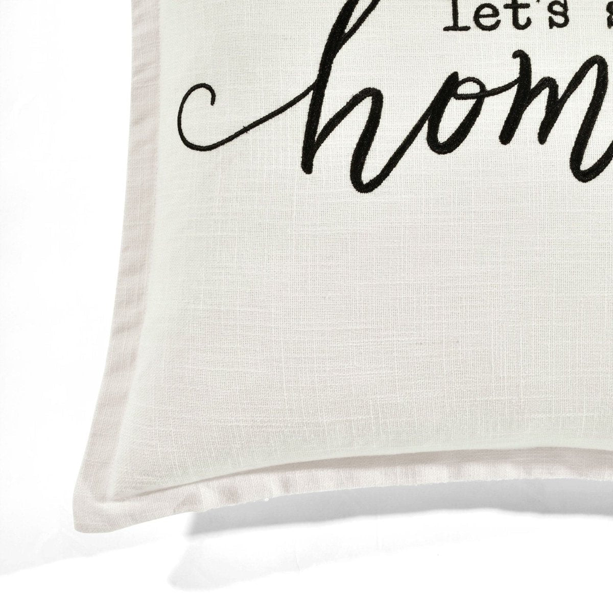 Let's Stay Home Script Decorative Pillow Cover - Image 2