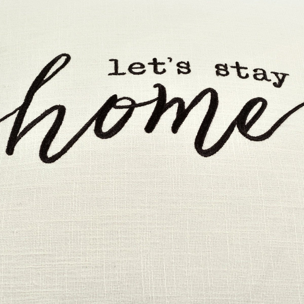 Let's Stay Home Script Decorative Pillow Cover - Image 4
