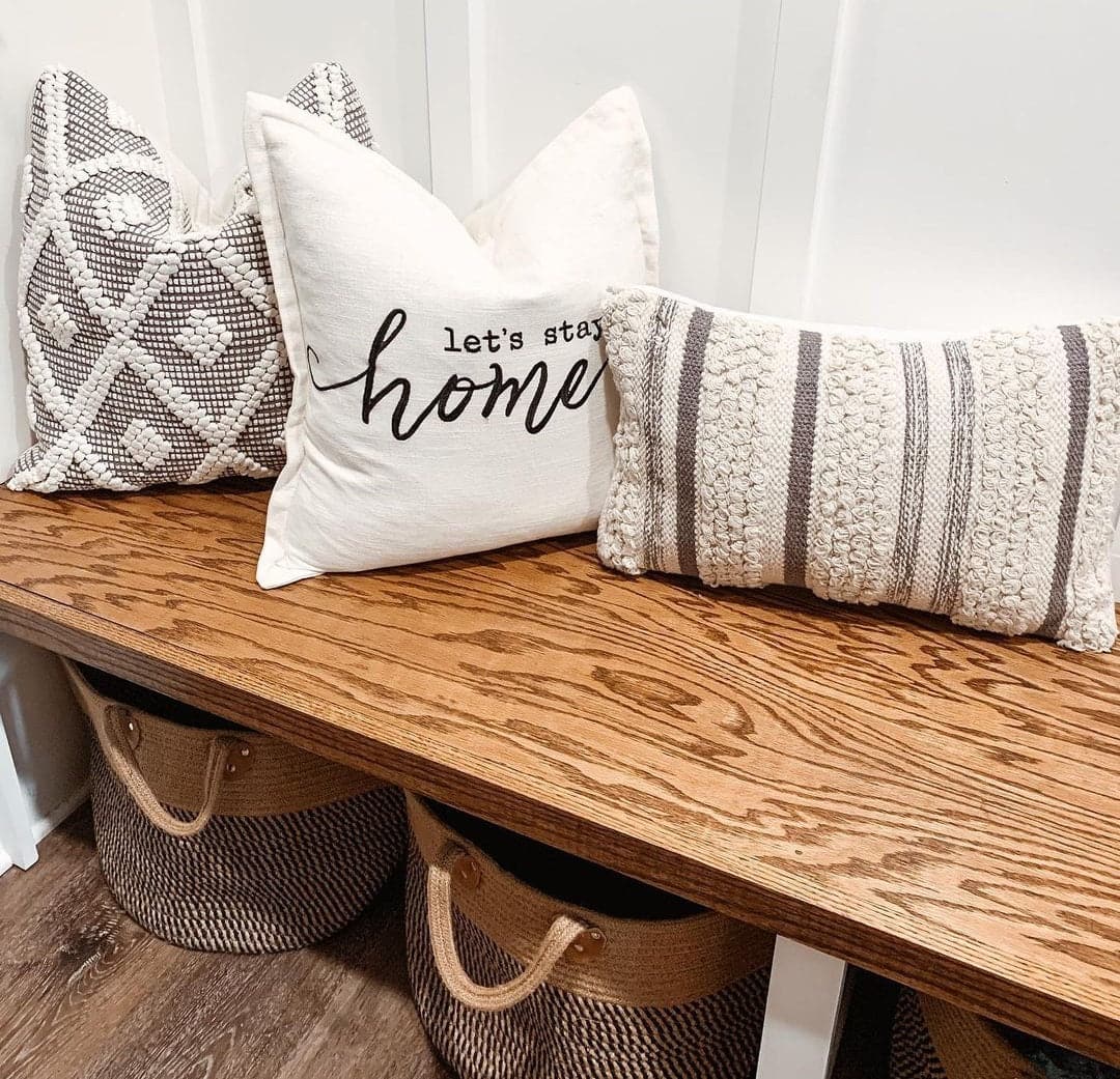 Let's Stay Home Script Decorative Pillow Cover - Image 7