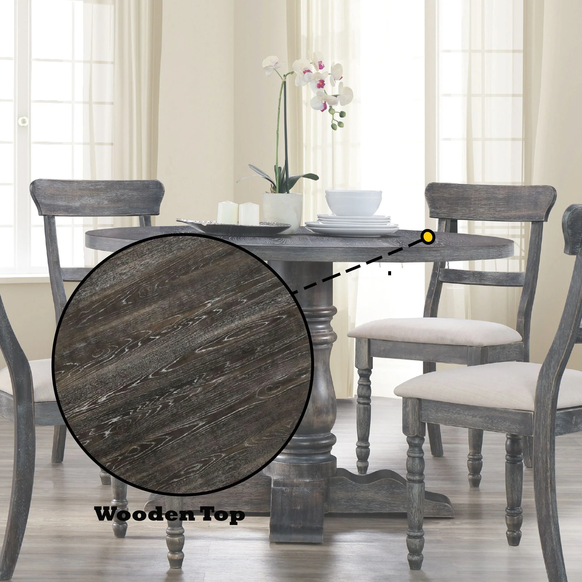 Leventis - Weathered Dining Table - Gray - Image 2