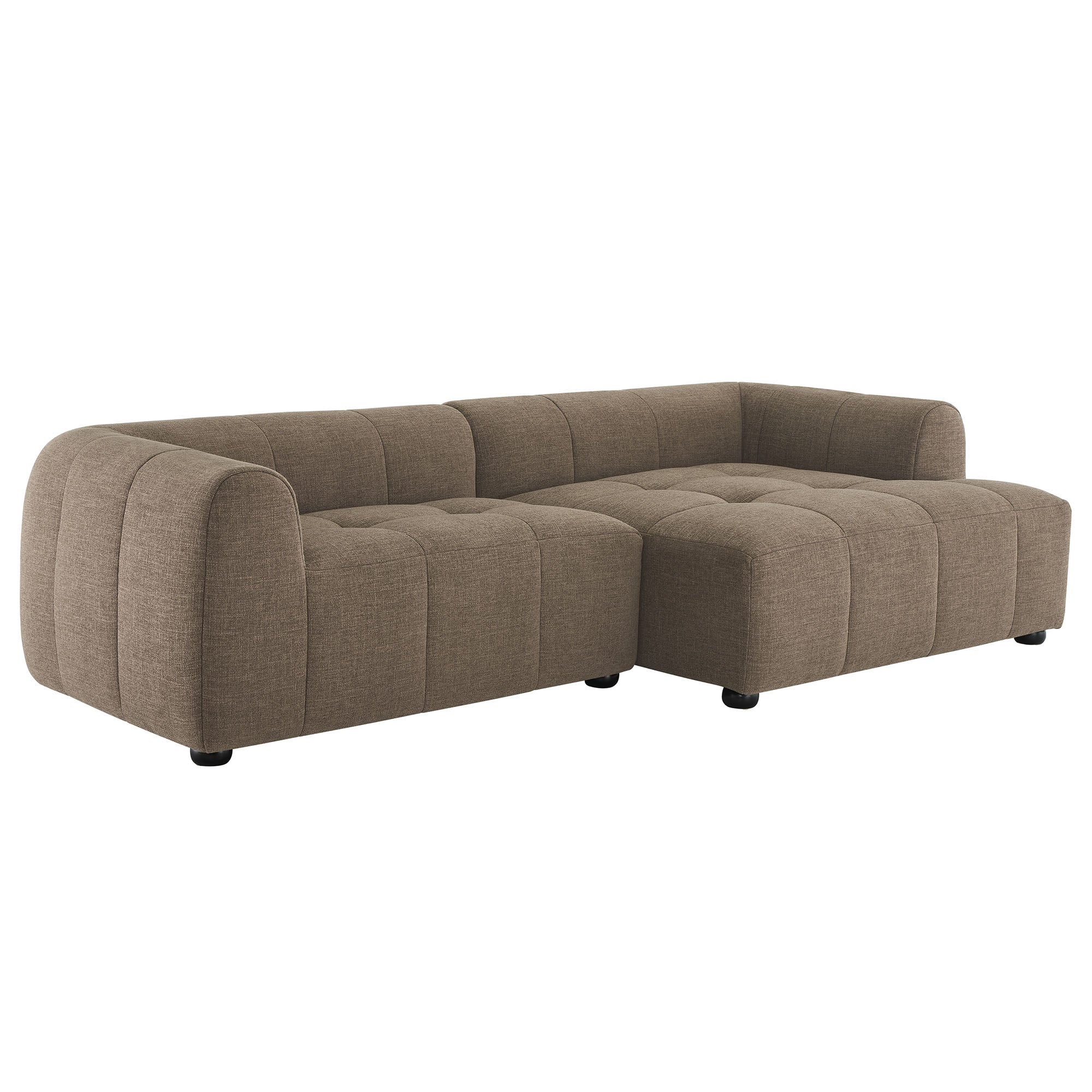 Liana Right-Facing Upholstered Fabric Modular Sofa with Chaise by Modway - Image 20