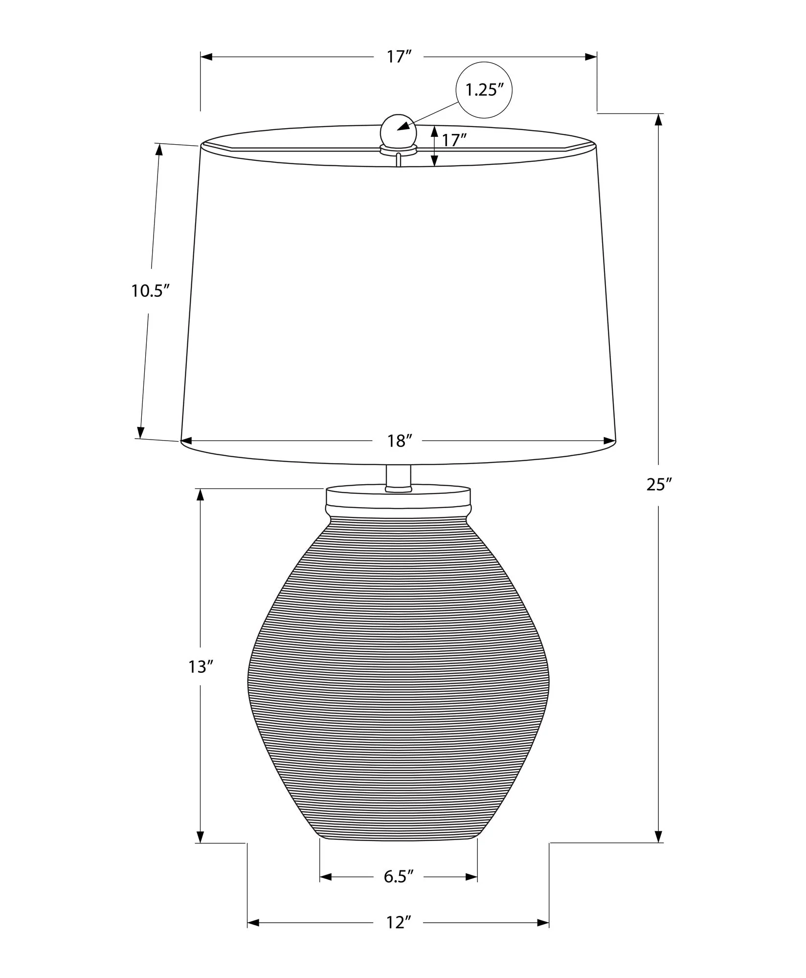 Lighting, 25'h, Table Lamp, Cream Concrete, Beige Shade, Contemporary - Image 5
