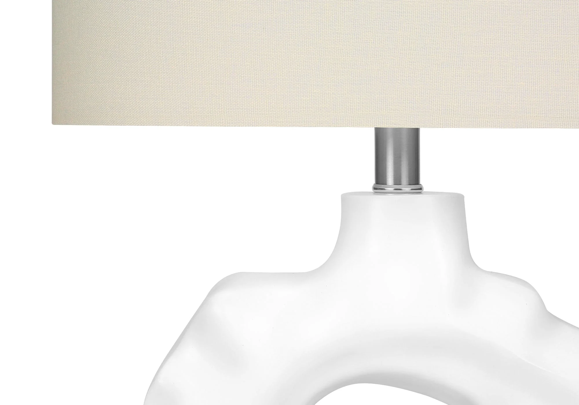 Lighting, 25'h, Table Lamp, Cream Resin, Ivory / Cream Shade, Modern - Image 5