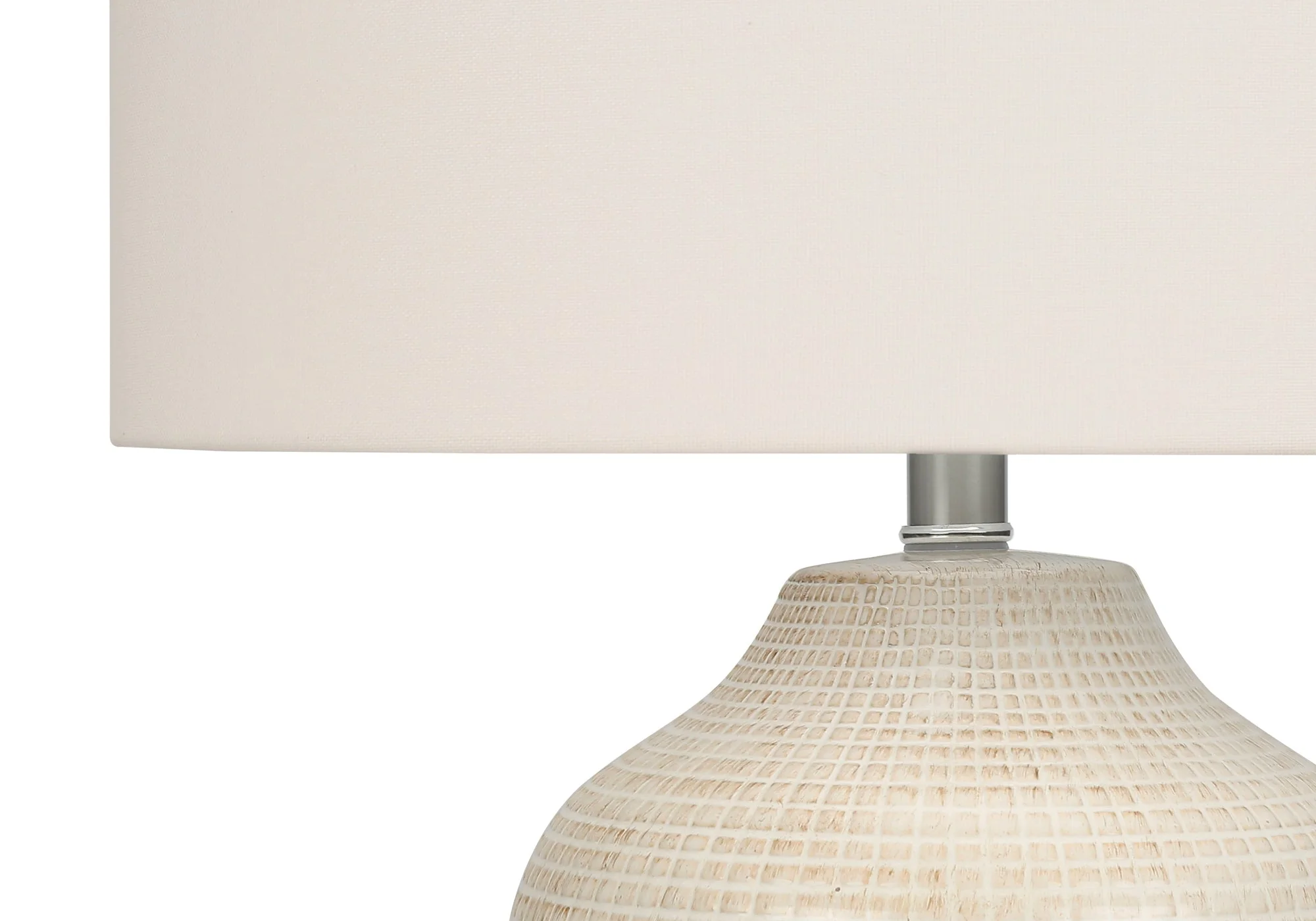 Lighting, 26'h, Table Lamp, Cream Ceramic, Ivory / Cream Shade, Contemporary - Image 4