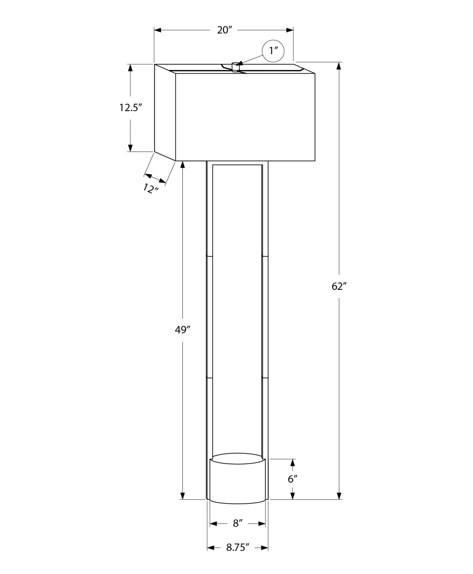 Lighting, Floor Lamp, Contemporary - Black / Beige - Image 3