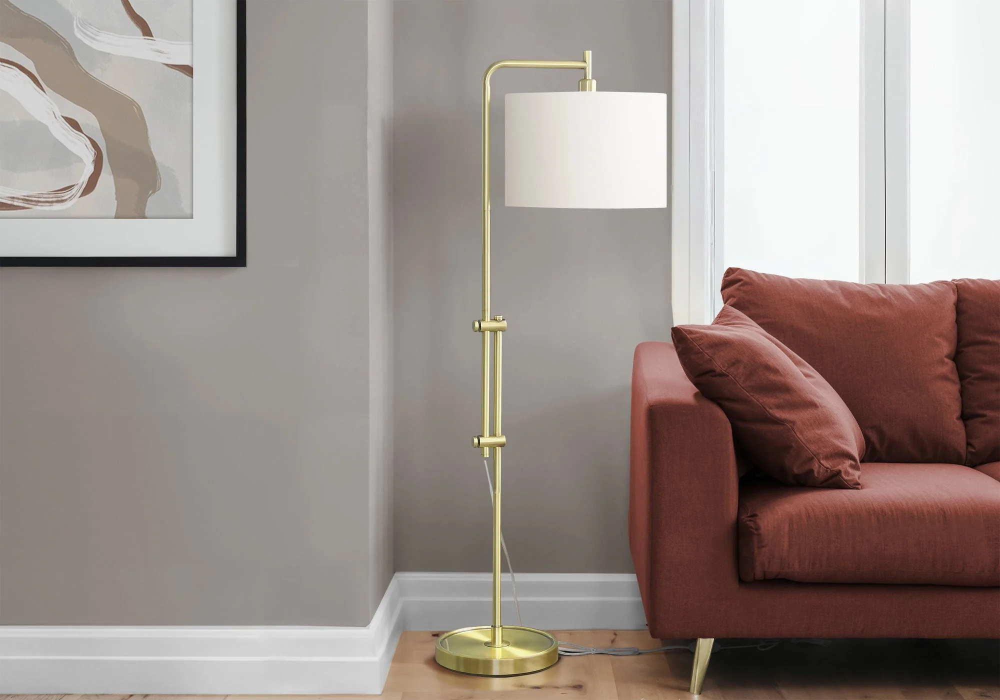 Lighting, Metal Floor Lamp - Image 2