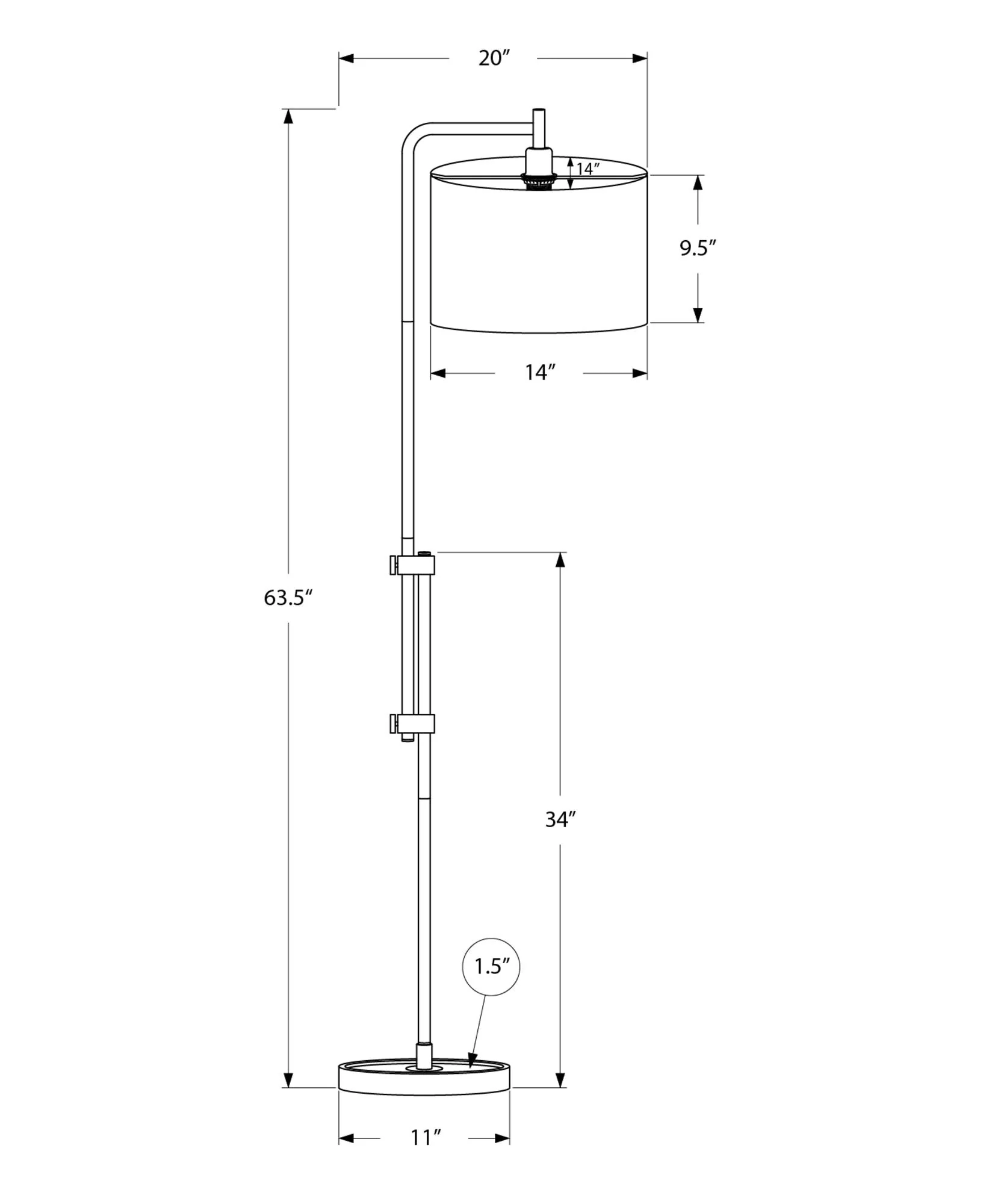 Lighting, Metal Floor Lamp - Image 5