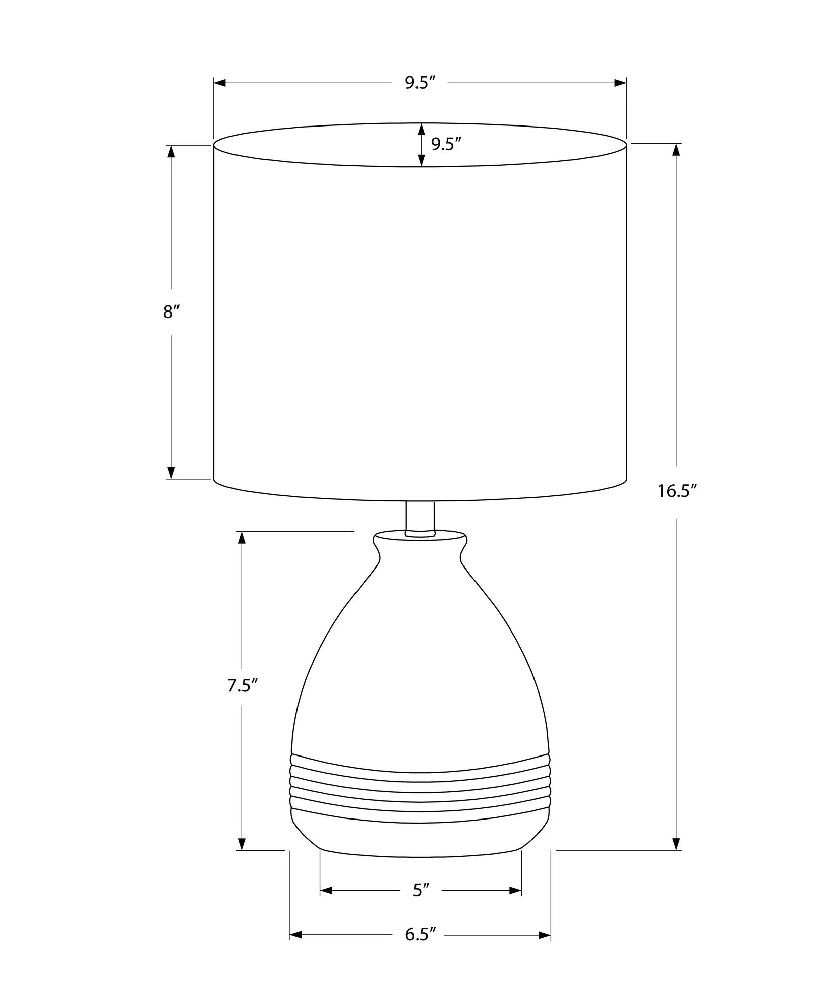 Lighting, Modern Table Lamp - Cream - Image 2